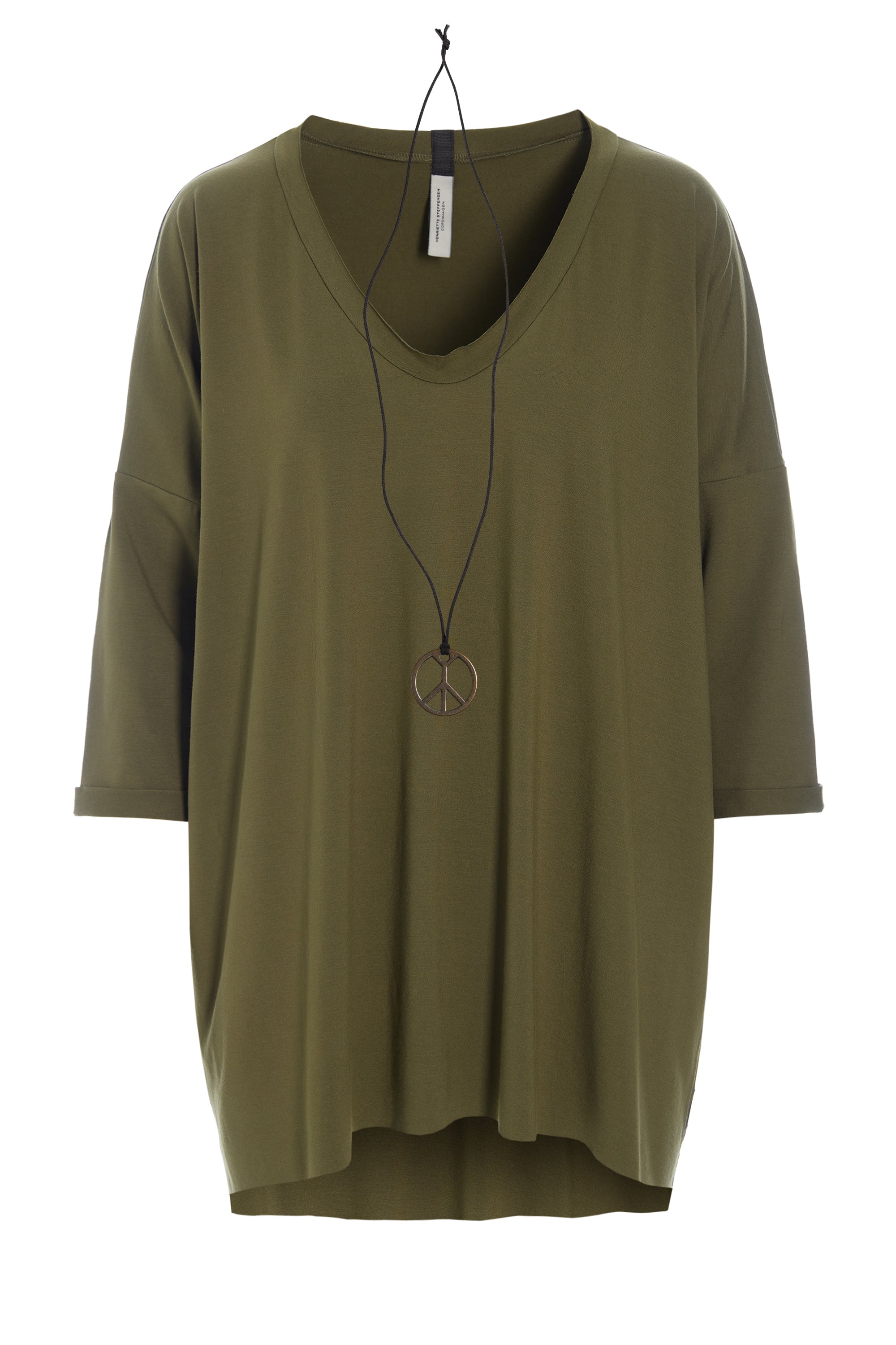 HENRIETTE STEFFENSEN COPENHAGEN OVERSIZED BLUSE V-AUSSCHNITT - 96078 BLUSER MOSS 611