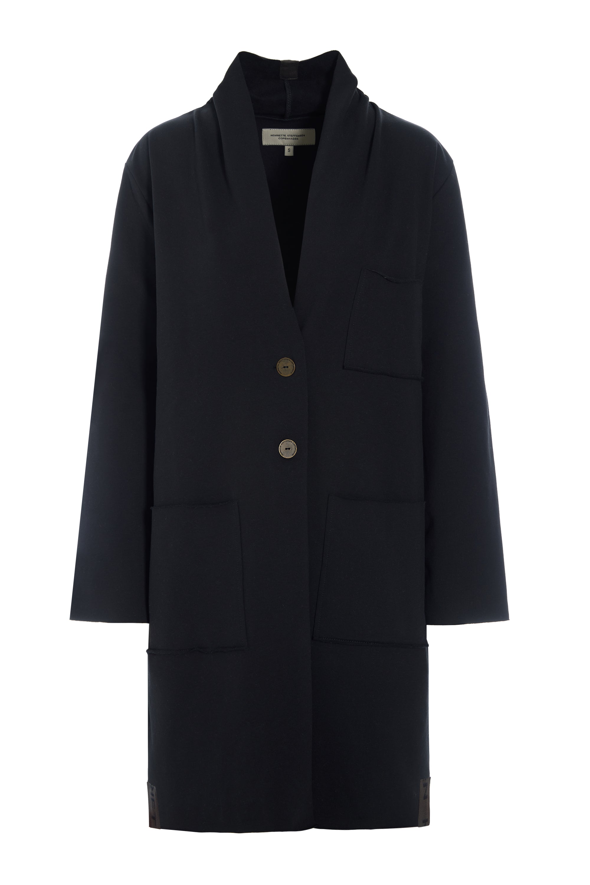 HENRIETTE STEFFENSEN COPENHAGEN OVERSIZE BLAZER - 77005 CARDIGANS BLACK 900