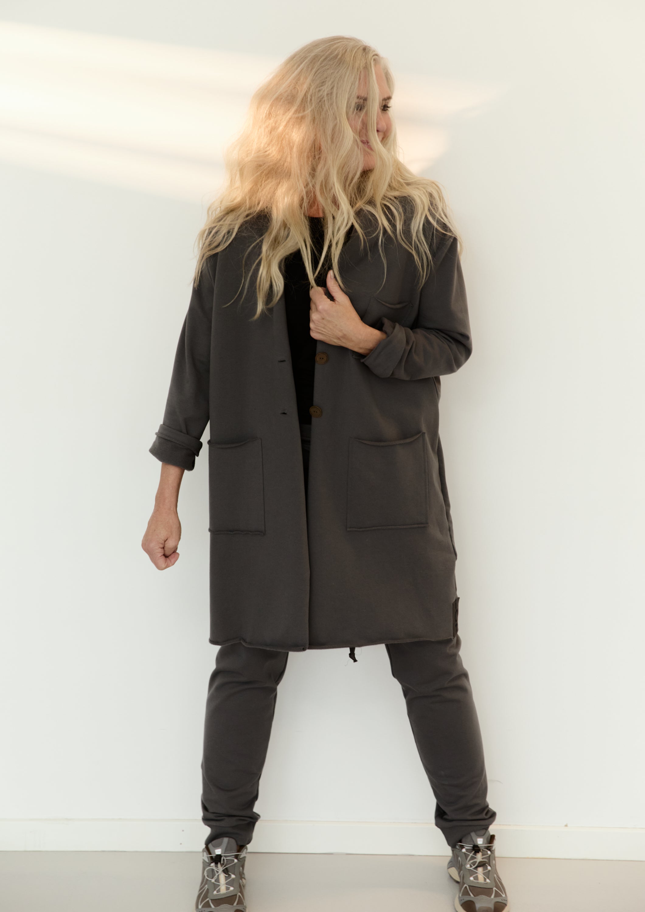 HENRIETTE STEFFENSEN COPENHAGEN OVERSIZE BLAZER - 77005 CARDIGANS GREY 905
