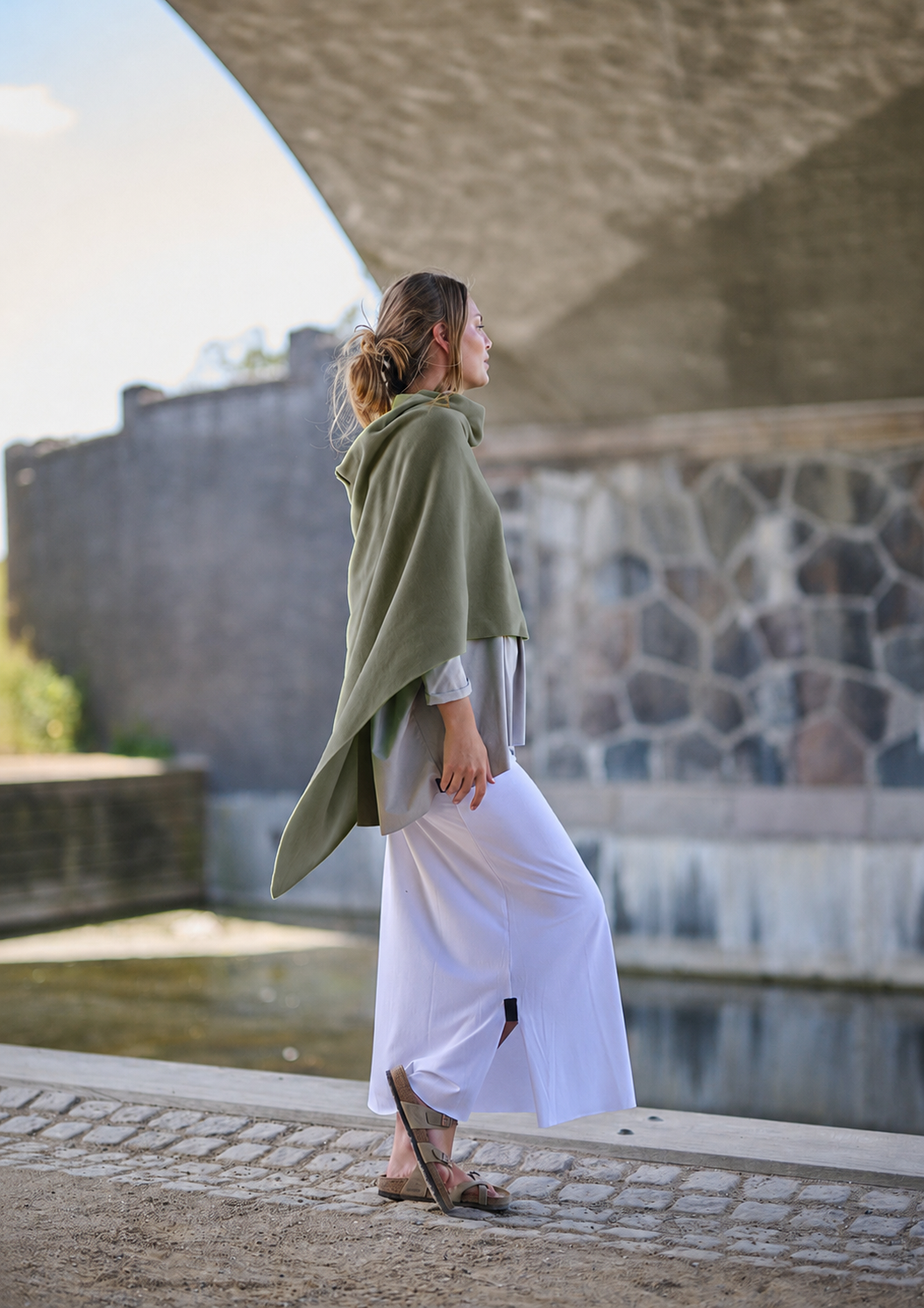 HENRIETTE STEFFENSEN COPENHAGEN PONCHO - 4026 PONCHOS DUSTY GREEN 609