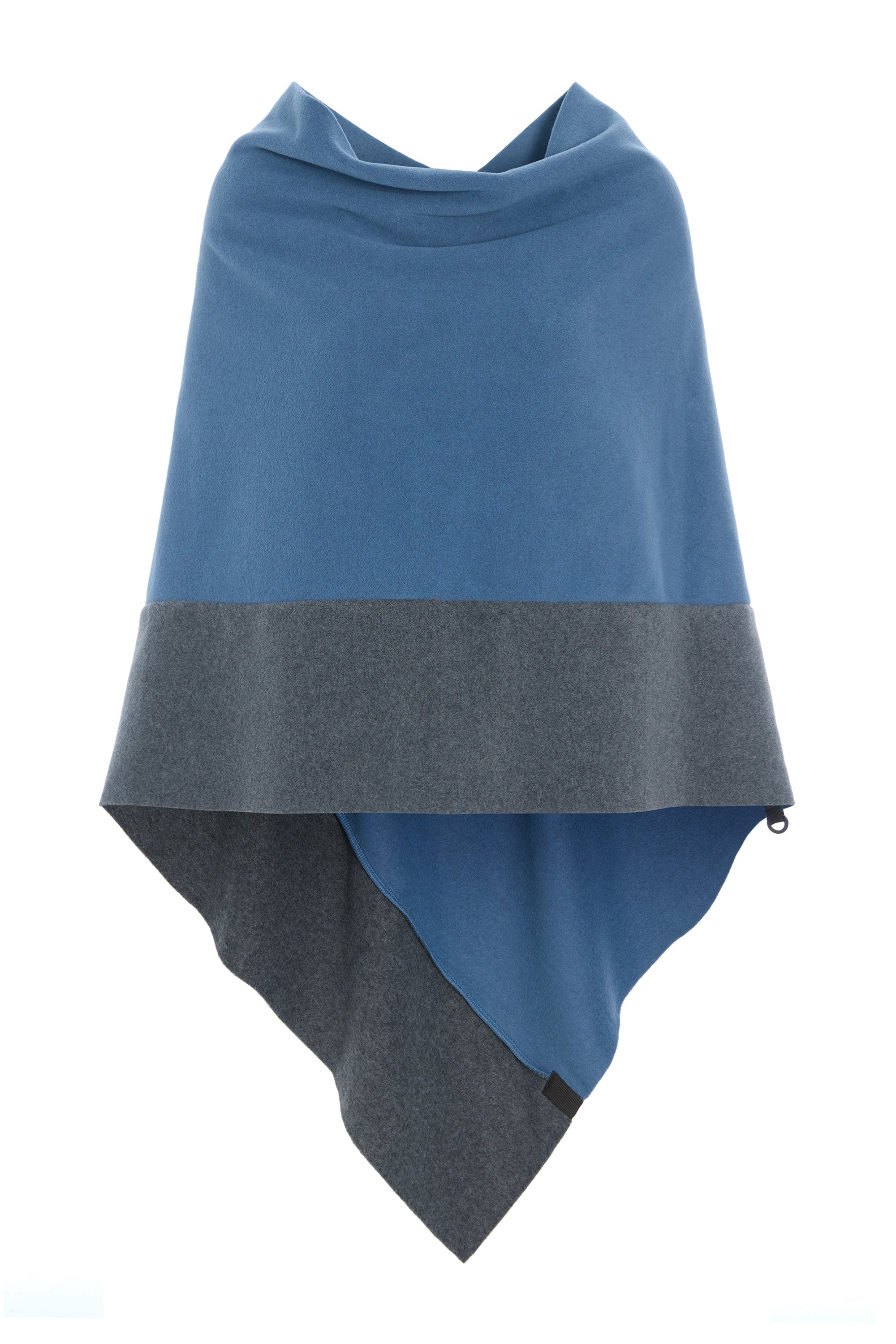 HENRIETTE STEFFENSEN COPENHAGEN PONCHO 2 FARBIGE - 4068 PONCHOS DUSTY BLUE/GREY 120
