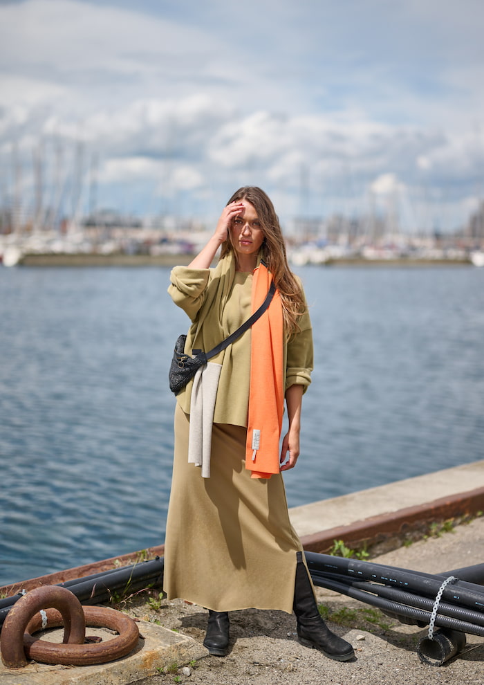 HENRIETTE STEFFENSEN COPENHAGEN ROCK LANG - 98033 NEDERDELE OLIVE 655
