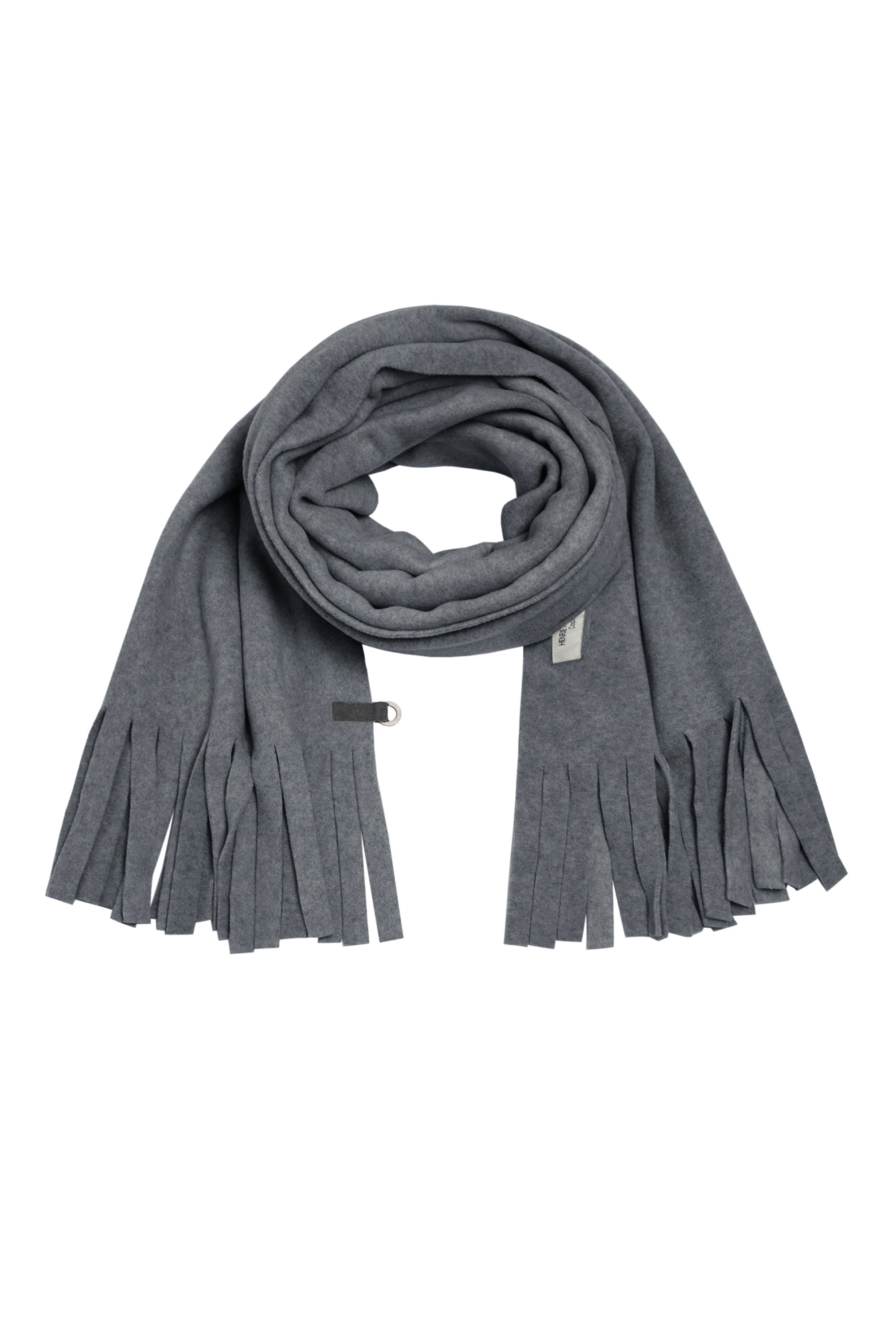 HENRIETTE STEFFENSEN COPENHAGEN SCHAL MIT FRANSEN - 4077 SCARFS GREY 905