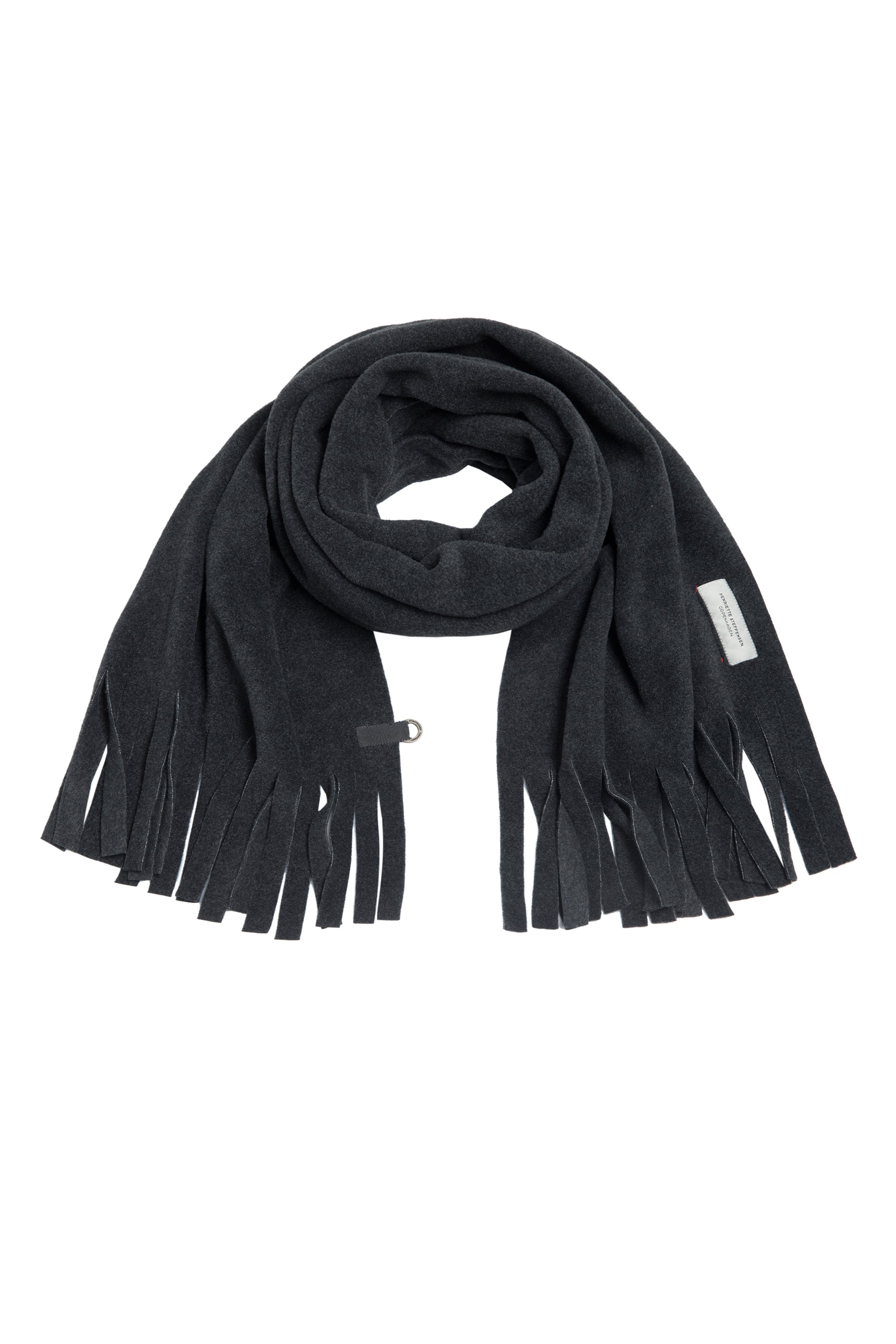 HENRIETTE STEFFENSEN COPENHAGEN SCHAL MIT FRANSEN - 4077 SCARFS SOFT BLACK 914