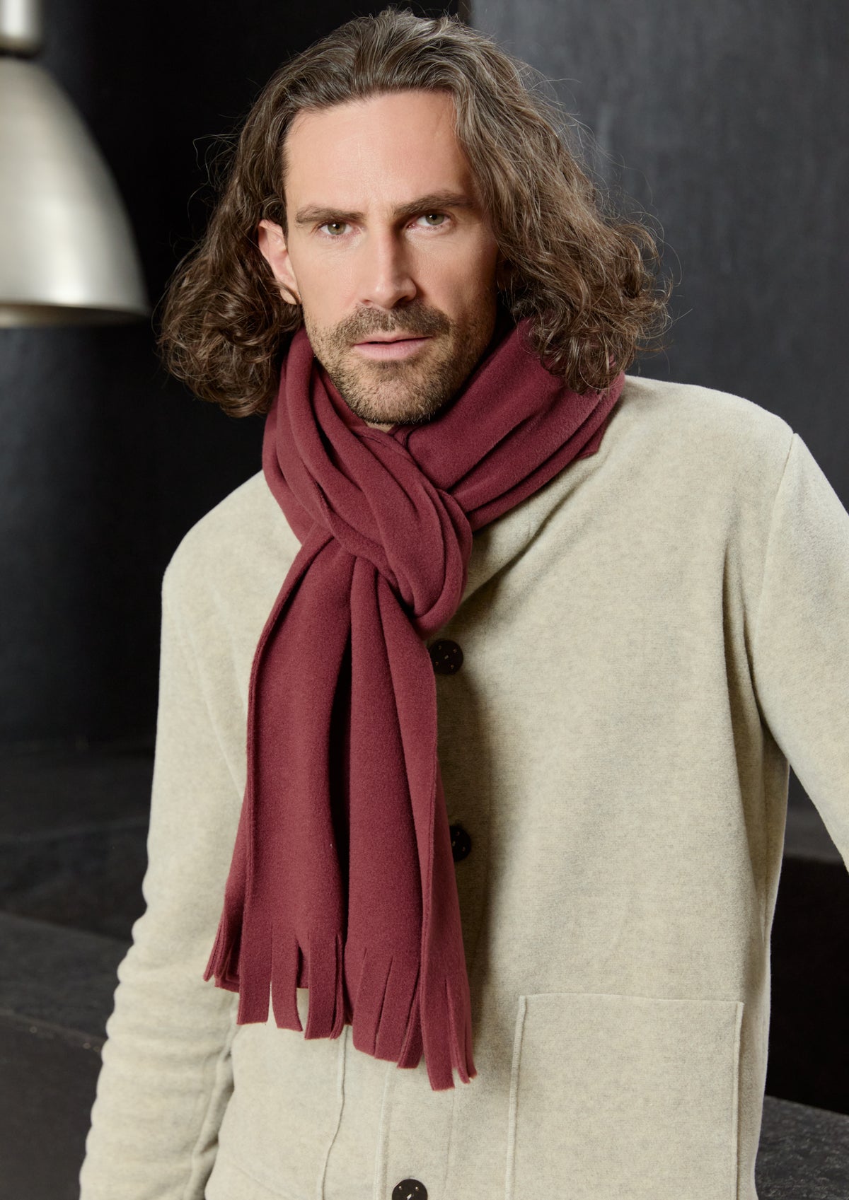 CARL BY STEFFENSEN COPENHAGEN SCHAL M/ FRANSEN - 1006C SCARFS BORDEAUX 474