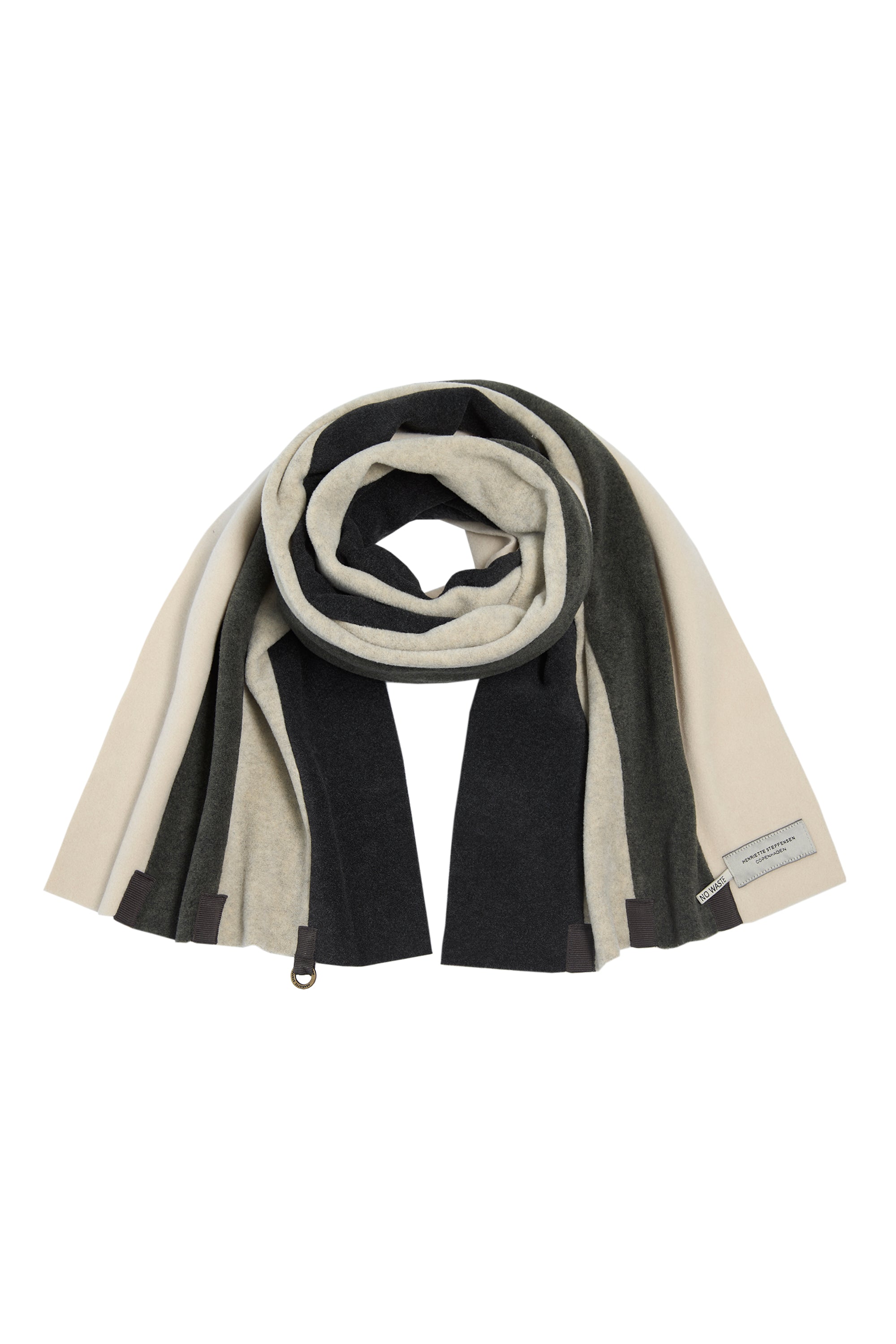 HENRIETTE STEFFENSEN COPENHAGEN SCHAL NO WASTE - 4103 SCARFS SAND/FORREST/KIT/SOFT BLACK 778