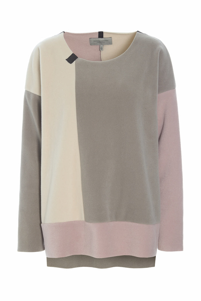 HENRIETTE STEFFENSEN COPENHAGEN SWEATER PATCH - 1369 SWEATERS fleece ELEPHANT/KIT/NUDE 461