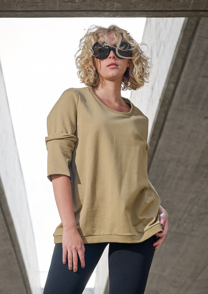 HENRIETTE STEFFENSEN COPENHAGEN SWEATSHIRT - 71605 BLUSER OLIVE 655