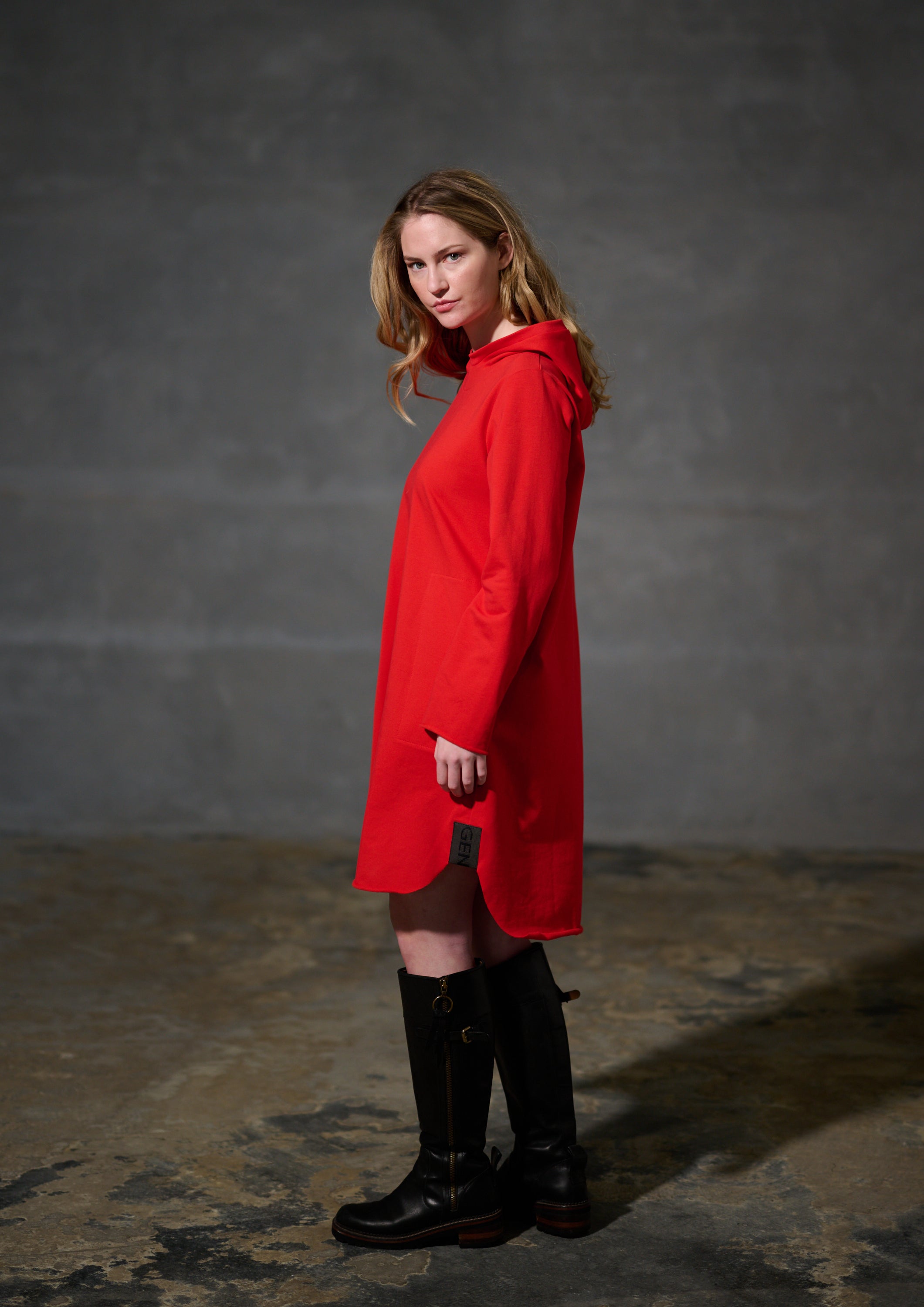 HENRIETTE STEFFENSEN COPENHAGEN SWEAT KLEID - 73011 KJOLER TOMATO 845