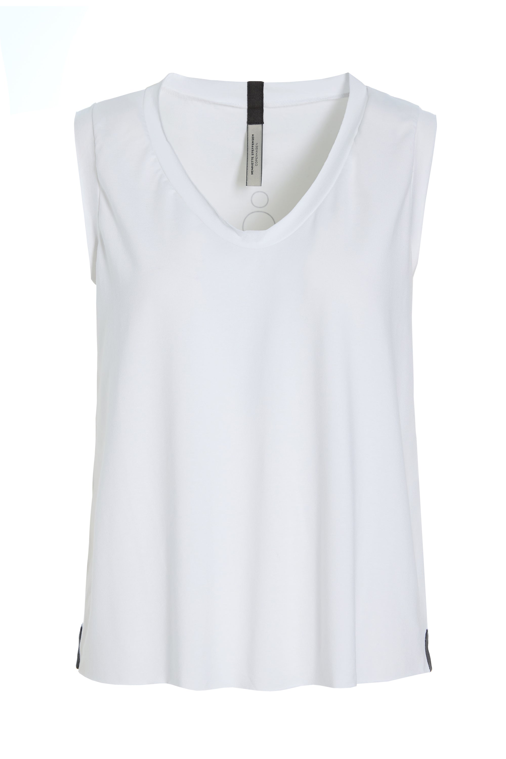 HENRIETTE STEFFENSEN COPENHAGEN TOP V-AUSSCHNITT - 96102 EARTH T-SHIRTS WHITE 816