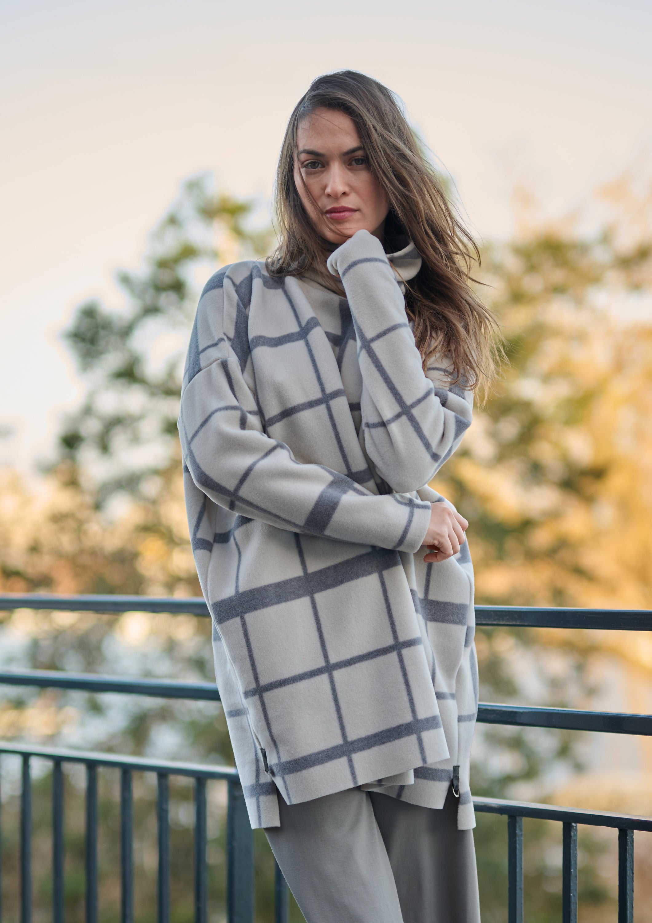 HENRIETTE STEFFENSEN COPENHAGEN TUNIKA MIT HOHEM HALS - 1288P TUNICS CLAN PRINT KIT 780