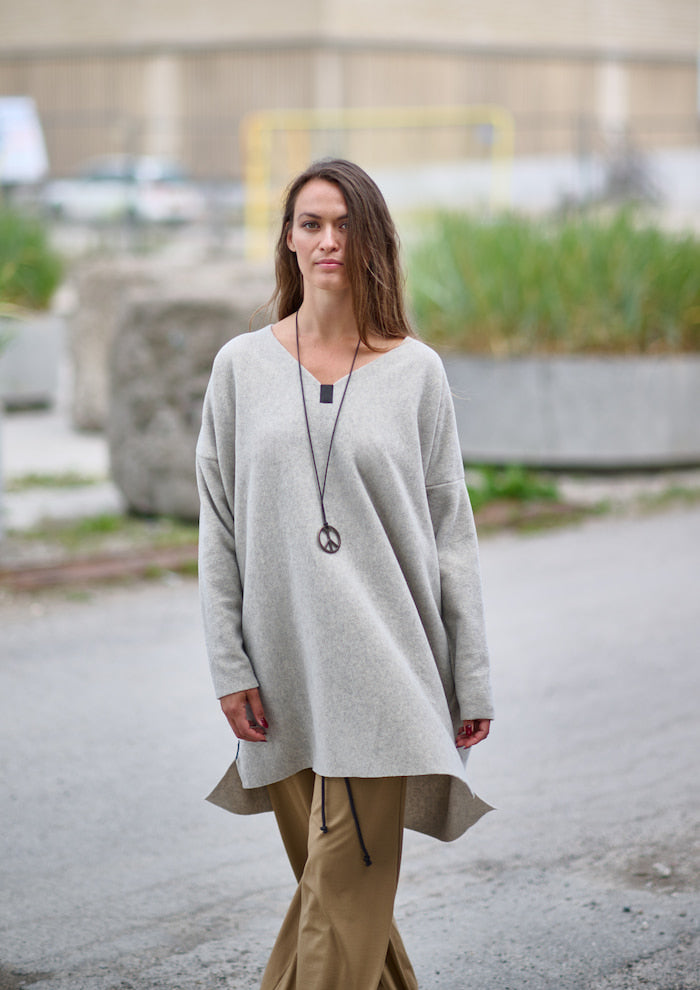 HENRIETTE STEFFENSEN COPENHAGEN BLUSE V-AUSSCHNITT - 1367 TUNICS SAND 805