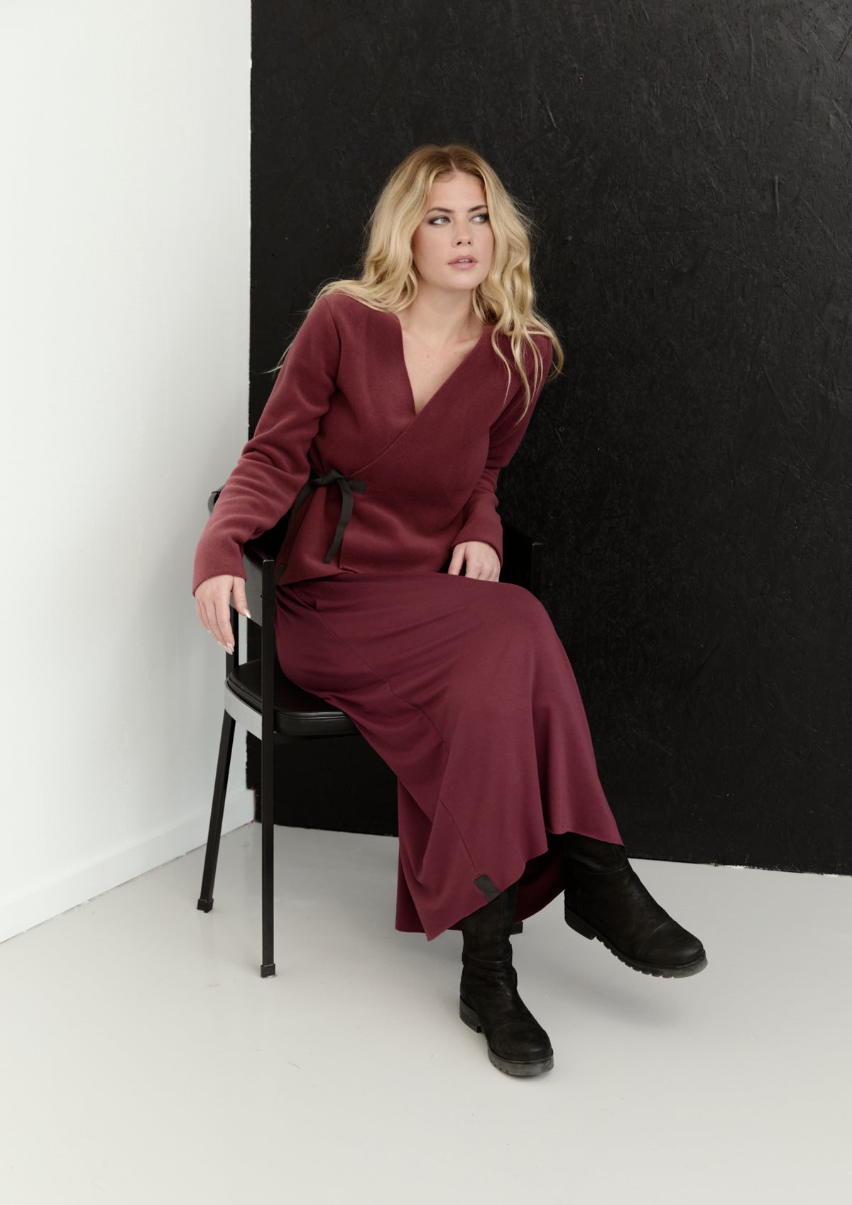 HENRIETTE STEFFENSEN COPENHAGEN WICKELBLUSE - 1418 BLUSER BORDEAUX 474