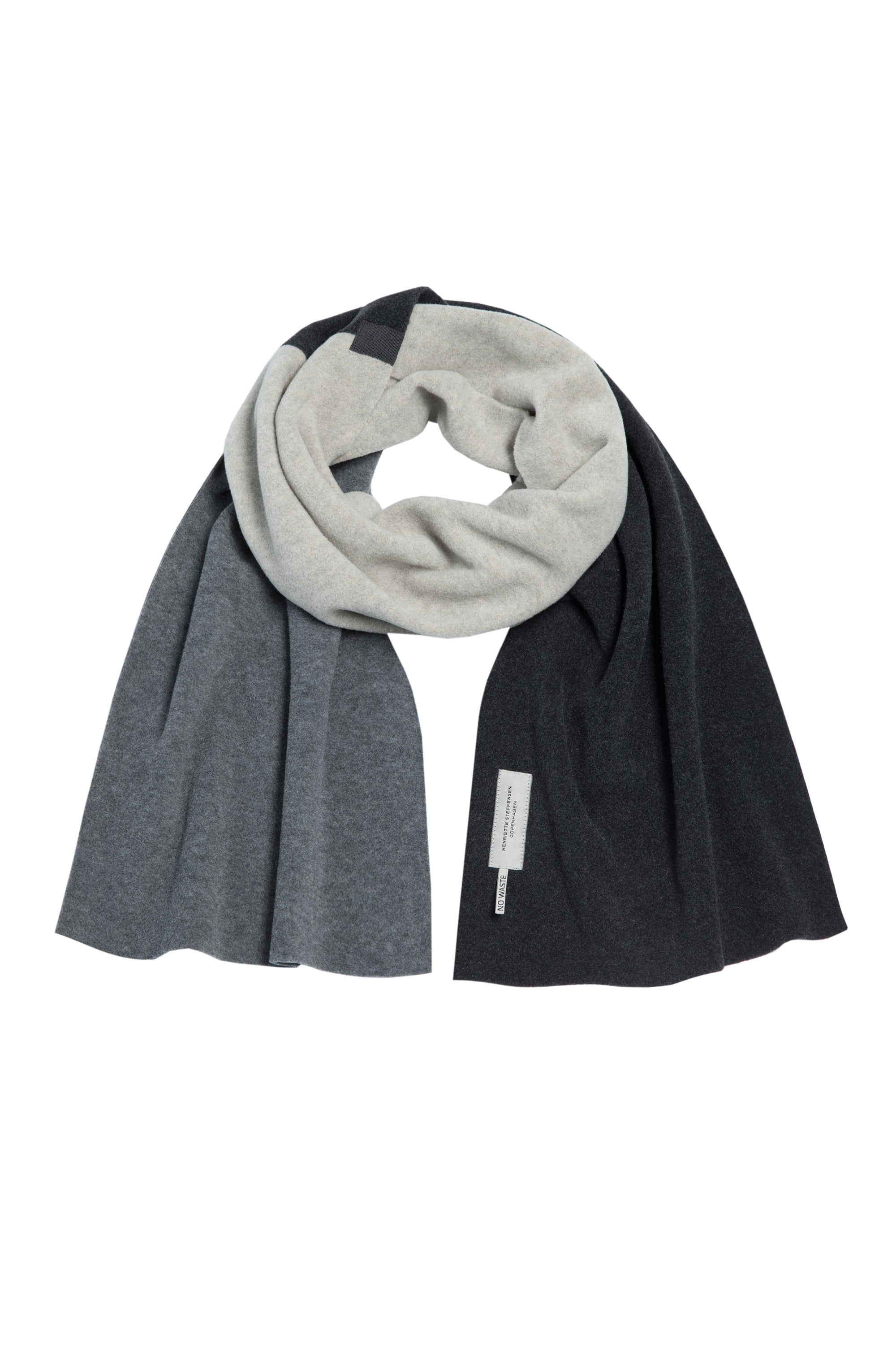HENRIETTE STEFFENSEN COPENHAGEN NO WASTE SCHAL - 4063NW SCARFS SB/SAND/GREY 913