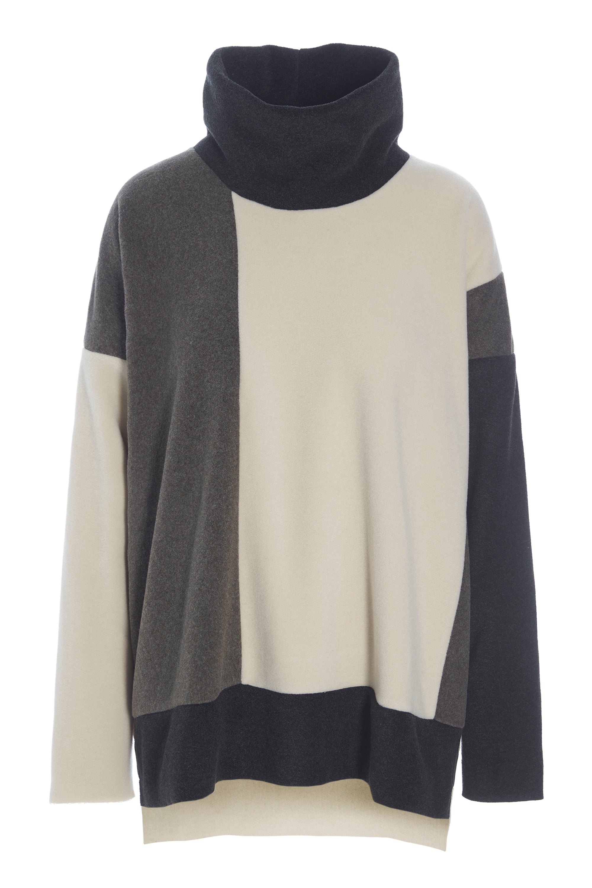 HENRIETTE STEFFENSEN COPENHAGEN SWEATER KEIN ABFALL - 1340 BLUSER BARK/KIT/SOFT BLACK 643