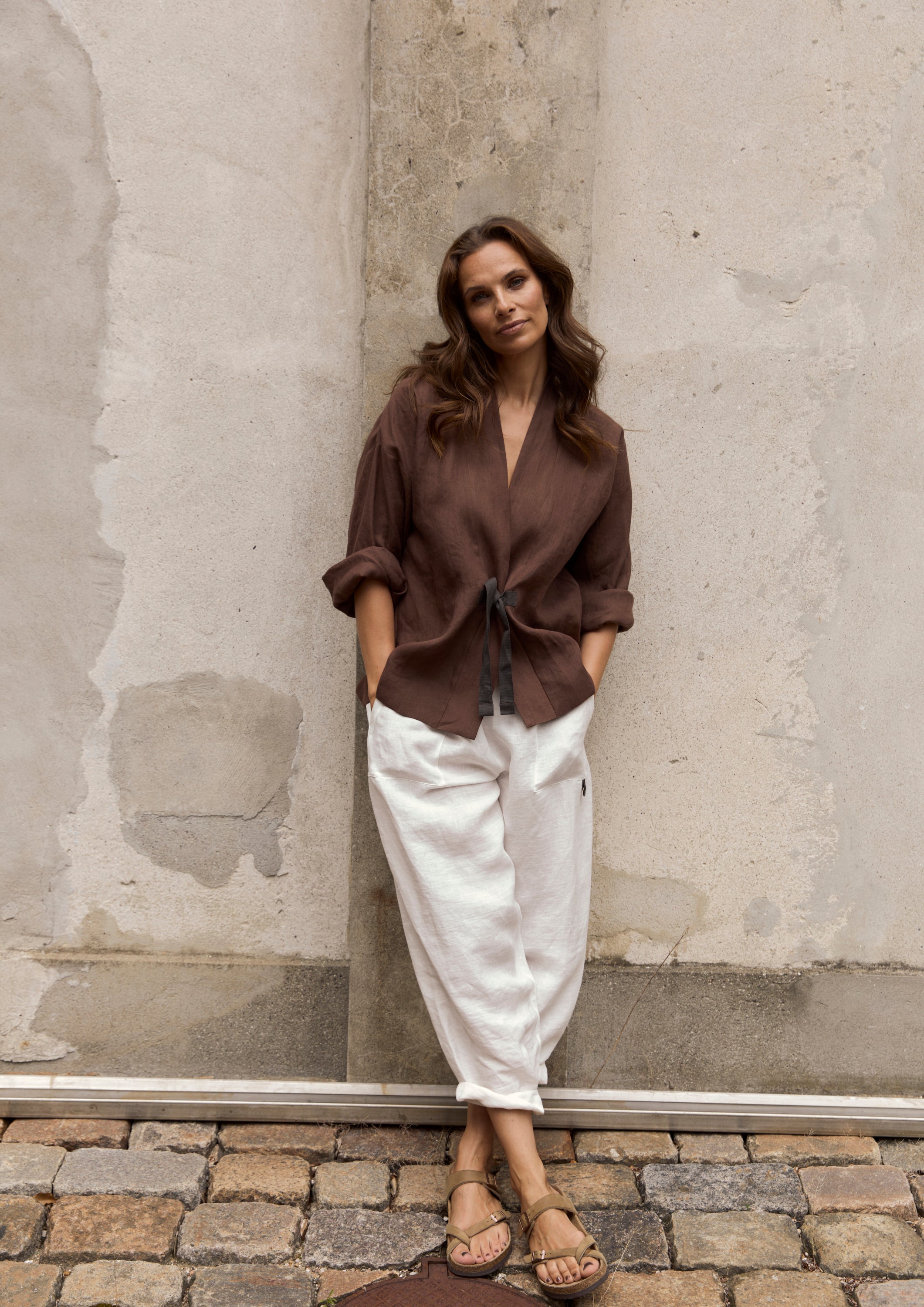 HENRIETTE STEFFENSEN COPENHAGEN BAGGY HOSEN - 82002 BUKSER IVORY 888