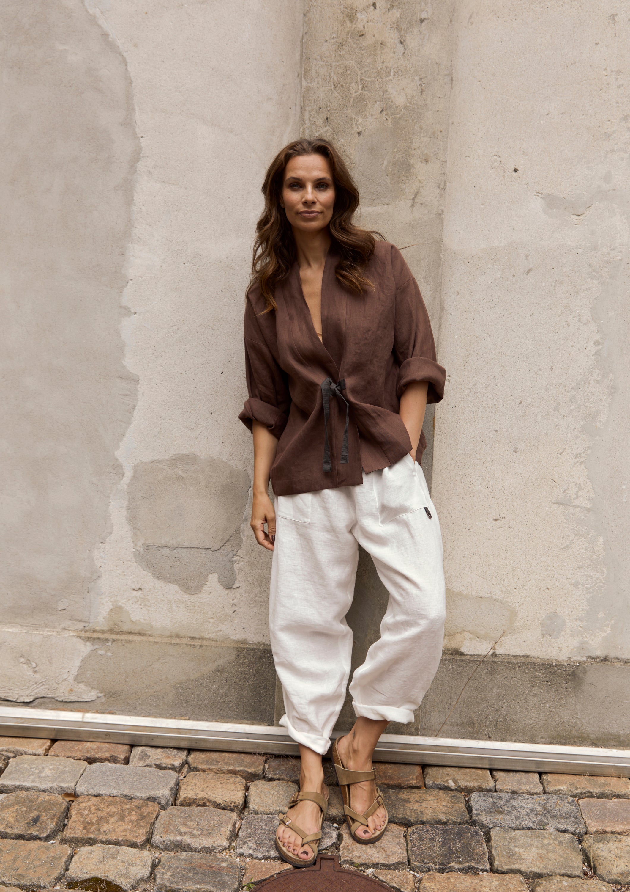 HENRIETTE STEFFENSEN COPENHAGEN BAGGY HOSEN - 82002 BUKSER IVORY 888