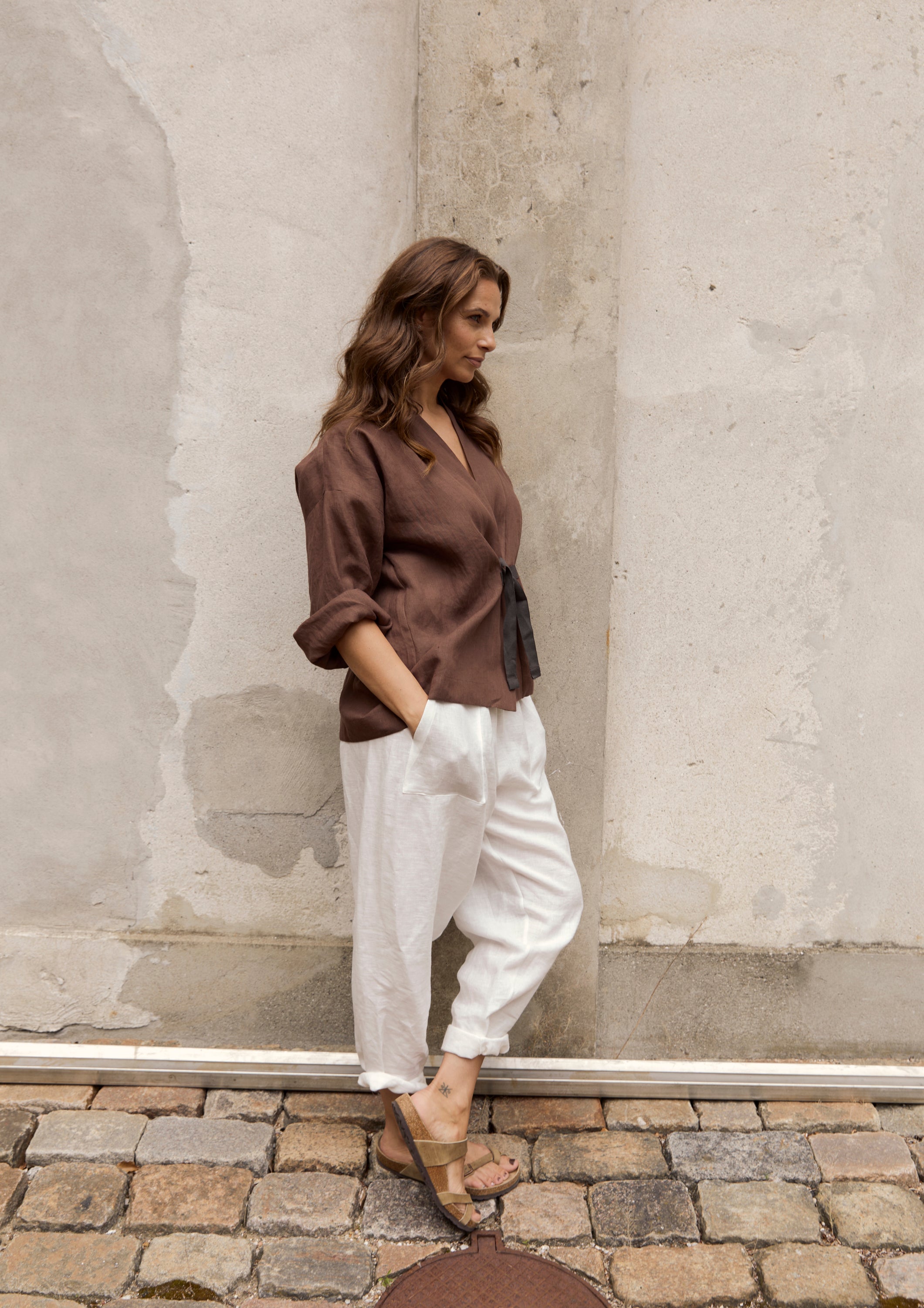 HENRIETTE STEFFENSEN COPENHAGEN BAGGY HOSEN - 82002 BUKSER IVORY 888