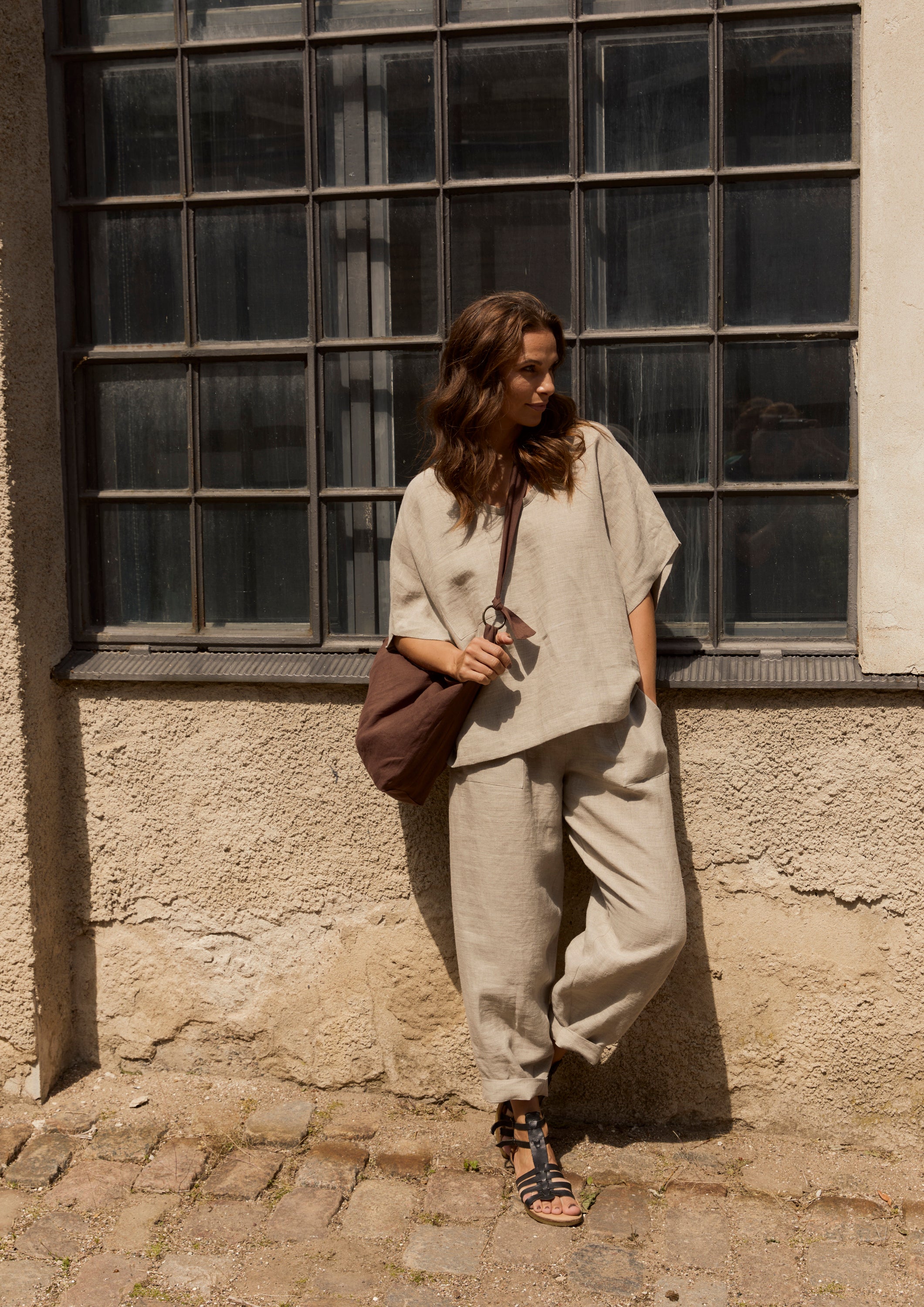 HENRIETTE STEFFENSEN COPENHAGEN BAGGY HOSEN - 82002 BUKSER NATURE 446