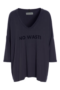BLOUSE V-NECK PRINT - 96055 - DEEP BLUE