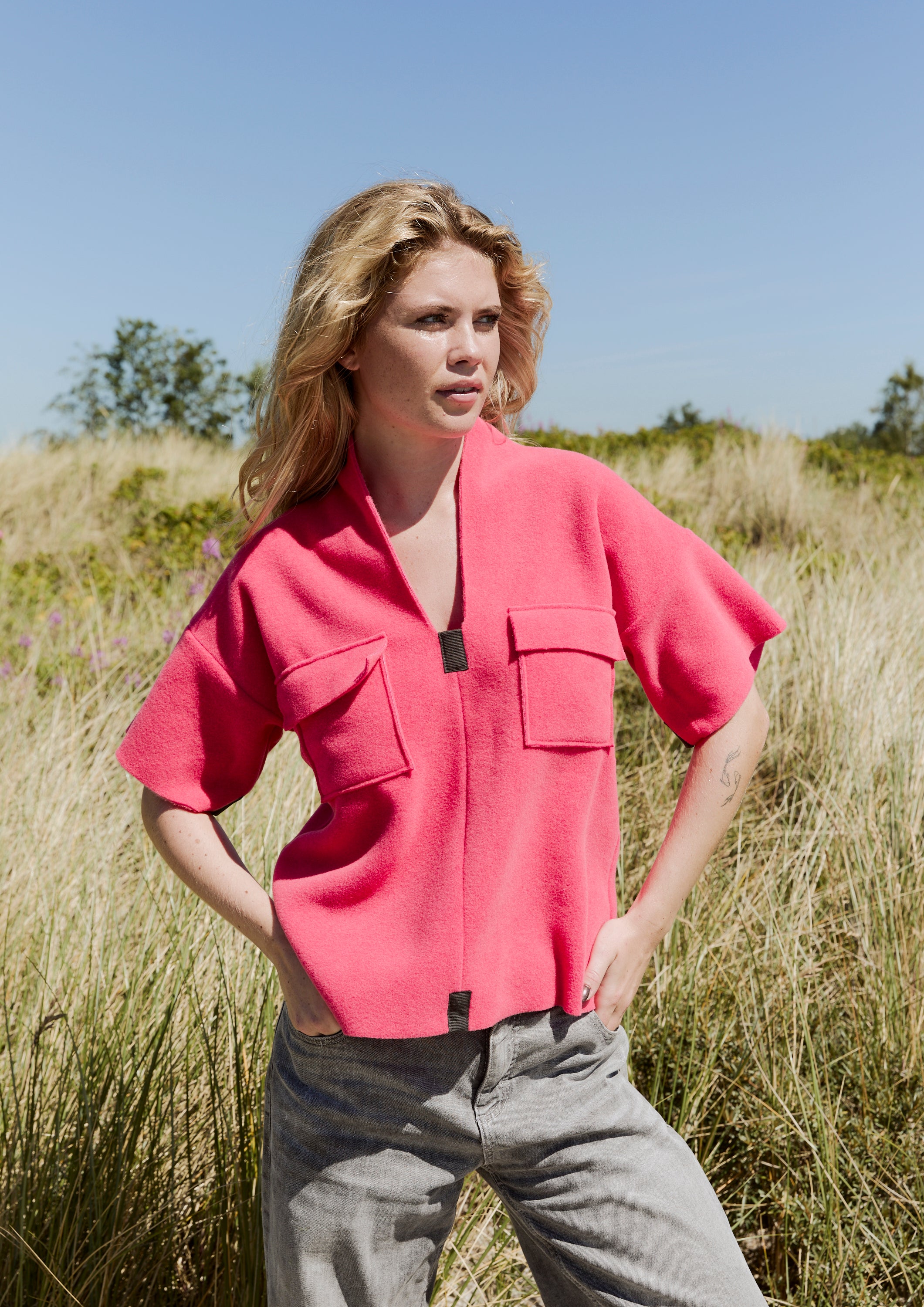 HENRIETTE STEFFENSEN COPENHAGEN BLUSE - 1374 BLUSER SUNSET PINK 357