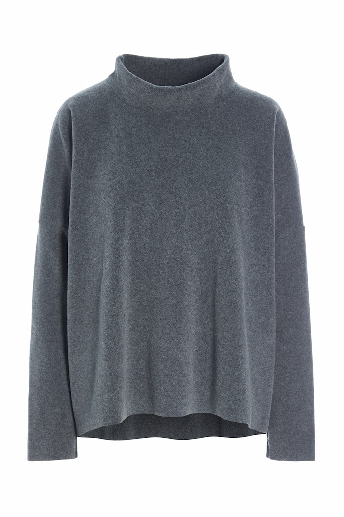 HENRIETTE STEFFENSEN COPENHAGEN BLUSE - 1364 TURTLE NECK BLUSER GREY 905