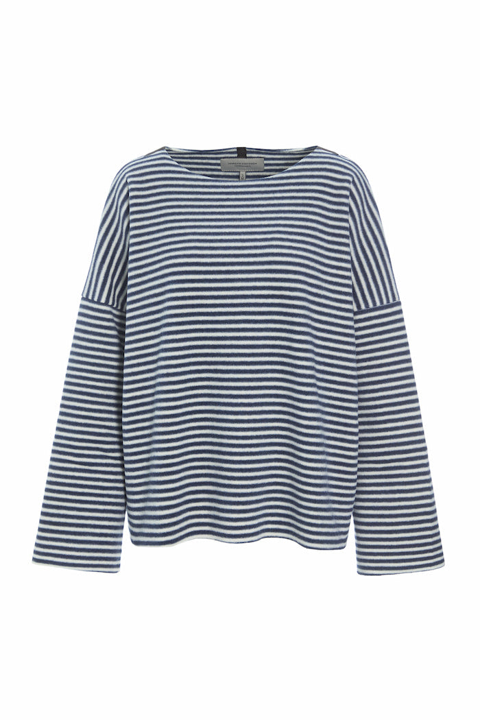 HENRIETTE STEFFENSEN COPENHAGEN BLUSE - 1366 BLUSER STRIPES DENIM & KIT 667