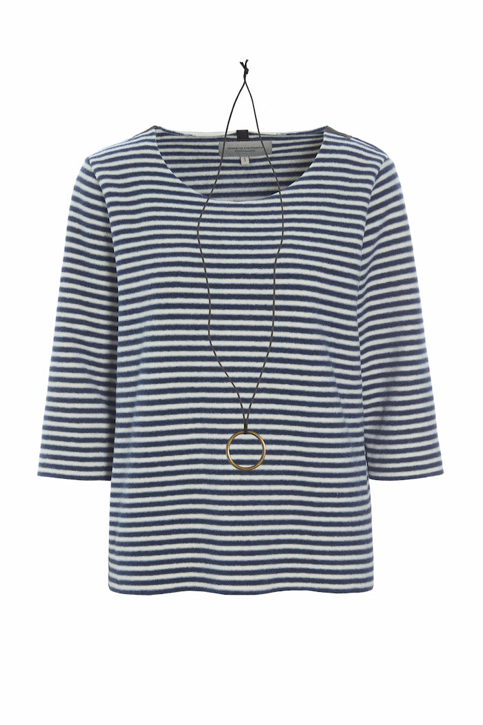 HENRIETTE STEFFENSEN COPENHAGEN BLUSE - 1368 BLUSER STRIPES DENIM & KIT 667