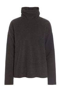 BLUSE HOHER KRAGEN - 1360 - CHOCOLATE