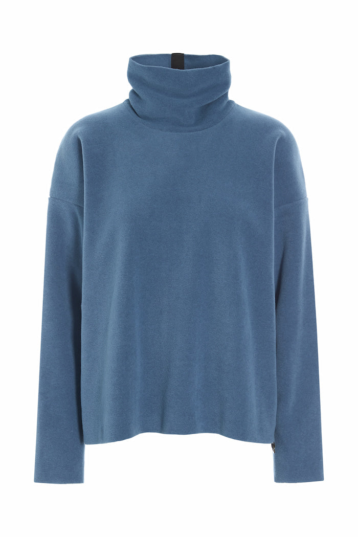 HENRIETTE STEFFENSEN COPENHAGEN BLUSE HOHER KRAGEN - 1360 BLUSER DUSTY BLUE 794
