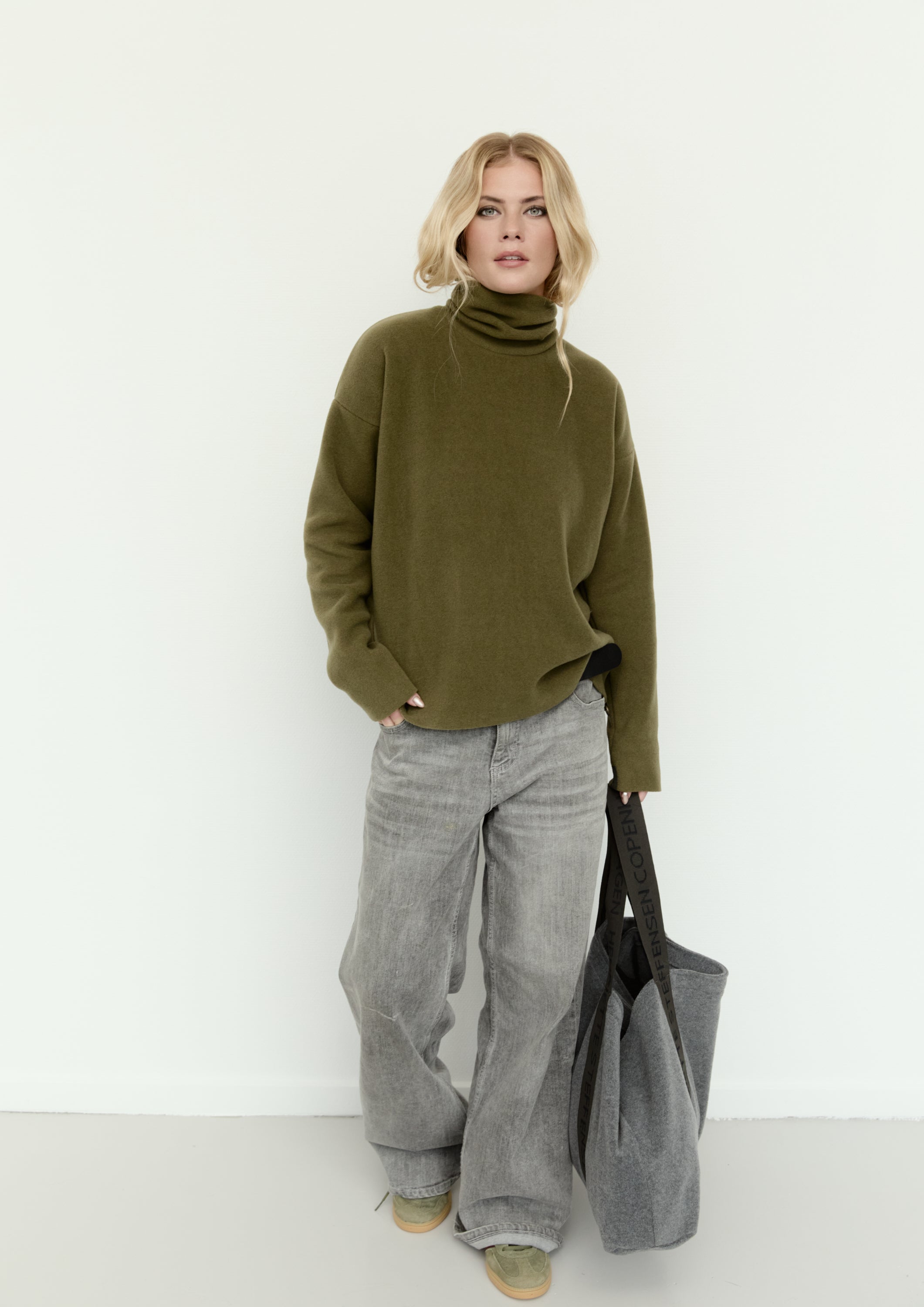 HENRIETTE STEFFENSEN COPENHAGEN BLUSE HOHER KRAGEN - 1360 BLUSER MOSS 611