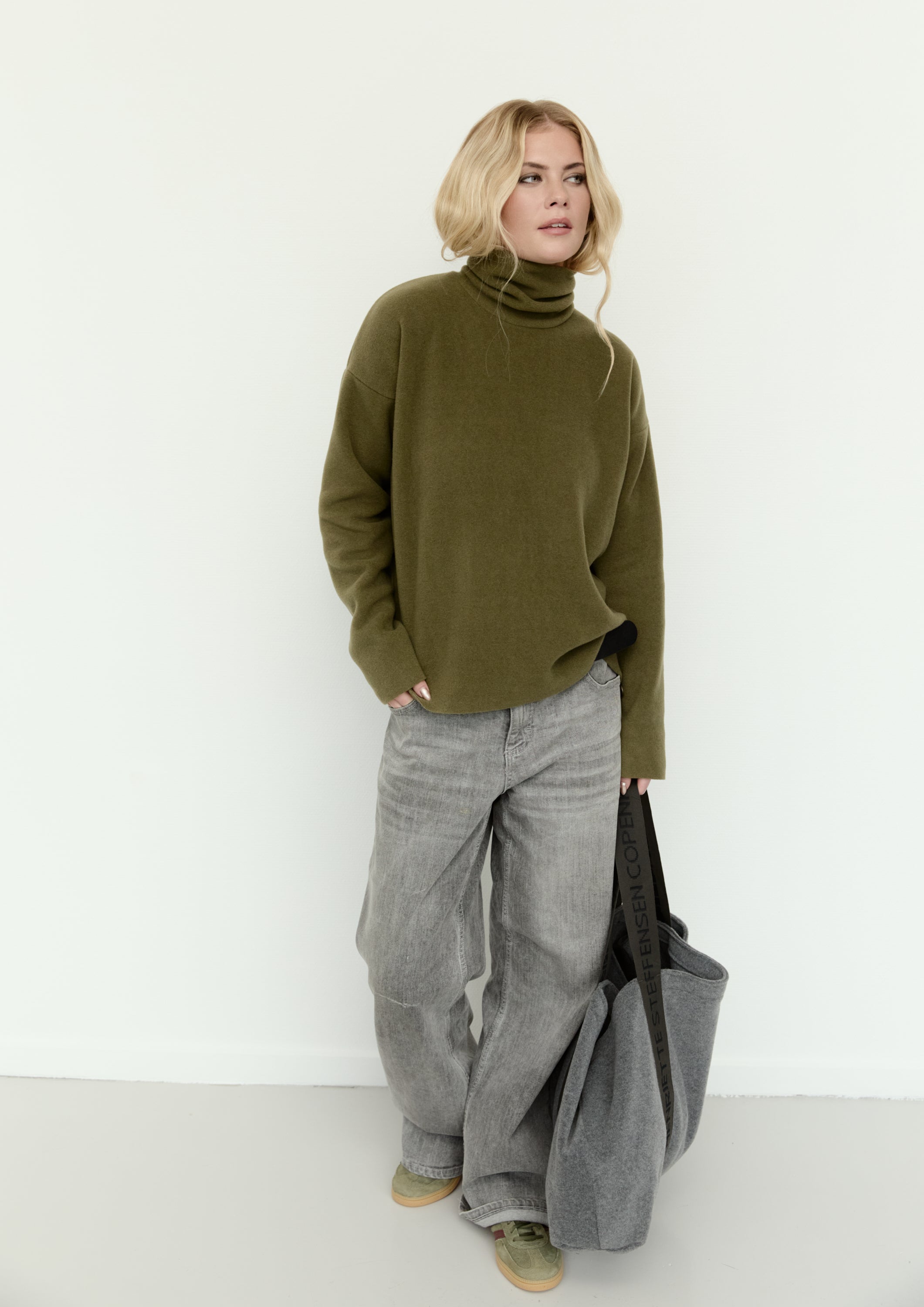 HENRIETTE STEFFENSEN COPENHAGEN BLUSE HOHER KRAGEN - 1360 BLUSER MOSS 611