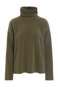BLUSE HOHER KRAGEN - 1360 - MOSS