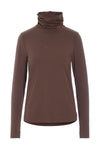 BLUSE HOHER KRAGEN - 96079 - CHOCOLATE