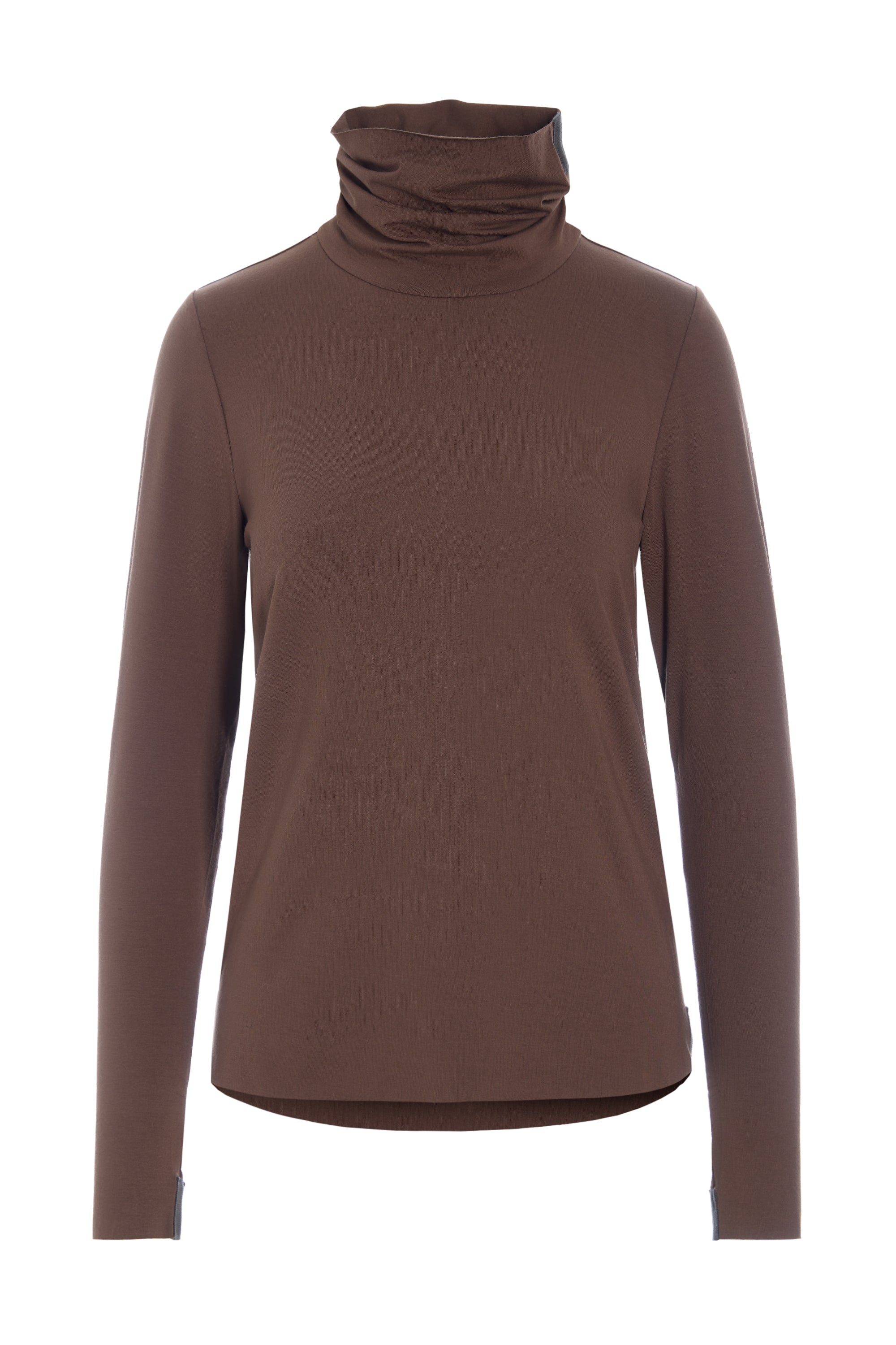 HENRIETTE STEFFENSEN COPENHAGEN BLUSE HOHER KRAGEN - 96079 BLUSER CHOCOLATE 844
