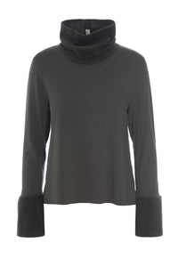 BLUSE MIT HOHEM AUSSCHNITT - 6037MIX - FORREST/FORREST