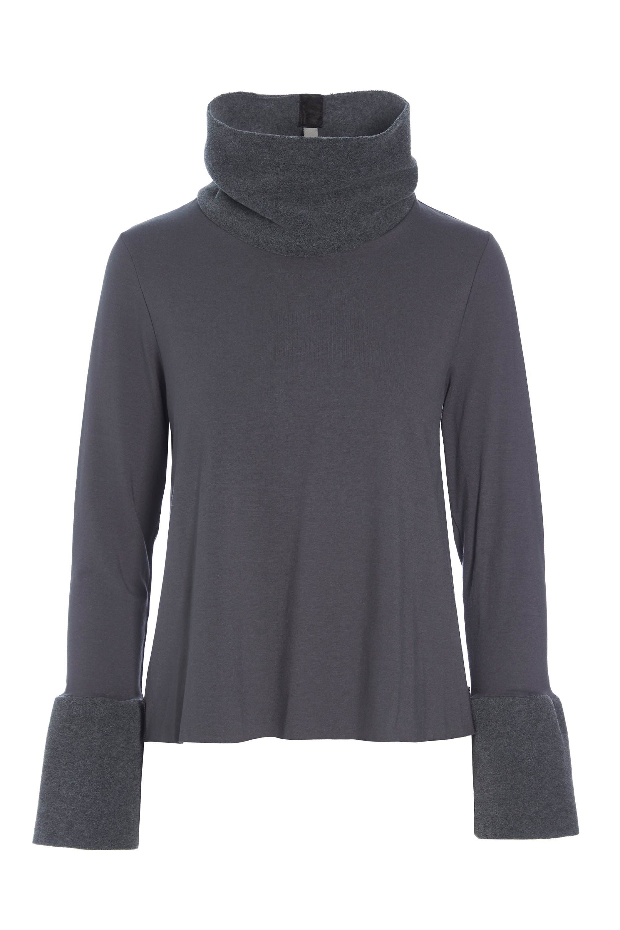HENRIETTE STEFFENSEN COPENHAGEN BLUSE MIT HOHEM AUSSCHNITT - 6037MIX BLUSER GREY/GREY 649