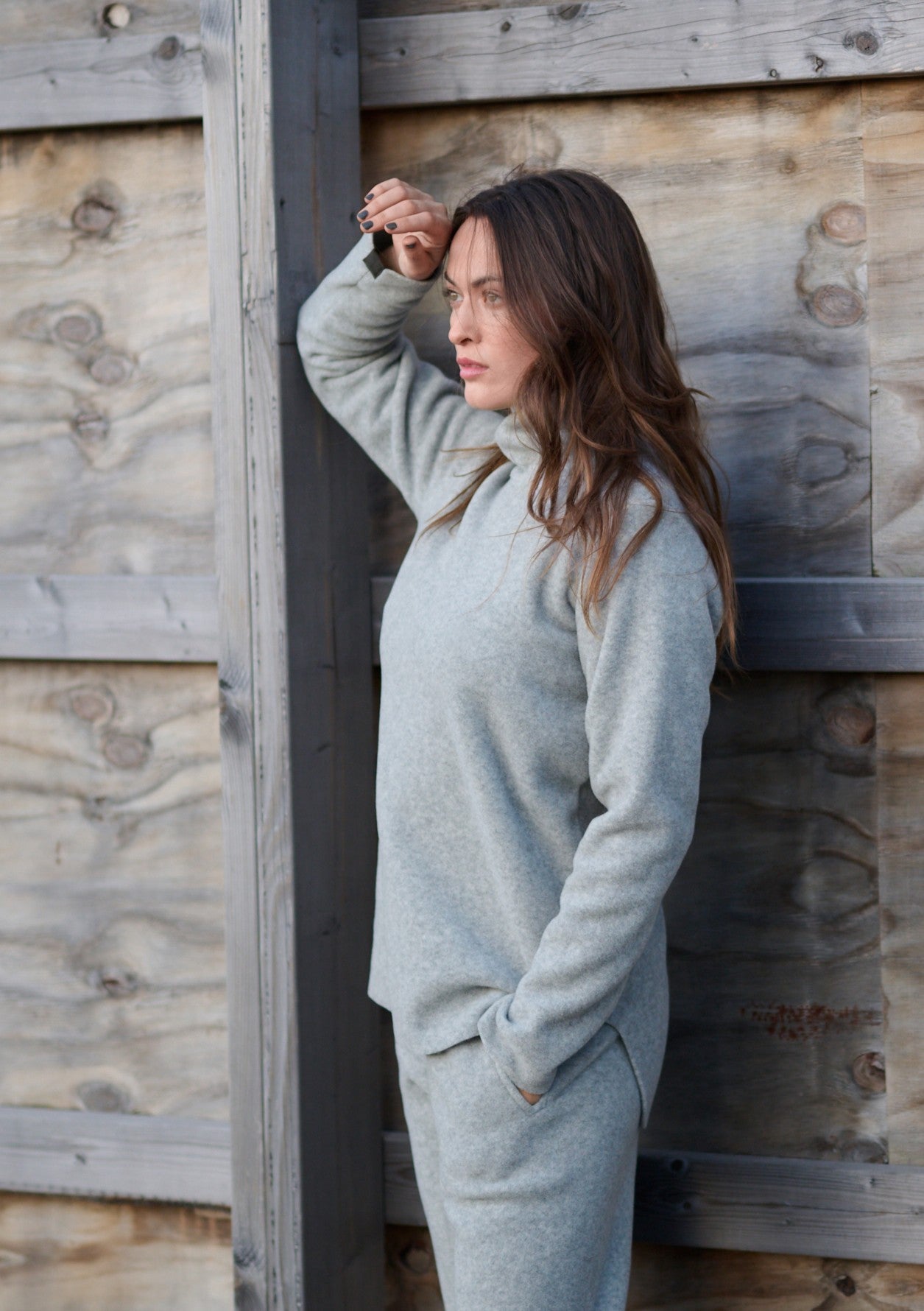 HENRIETTE STEFFENSEN COPENHAGEN BLUSE MIT HOHE HALS - 1348 BLUSER LIGHT GREY 876