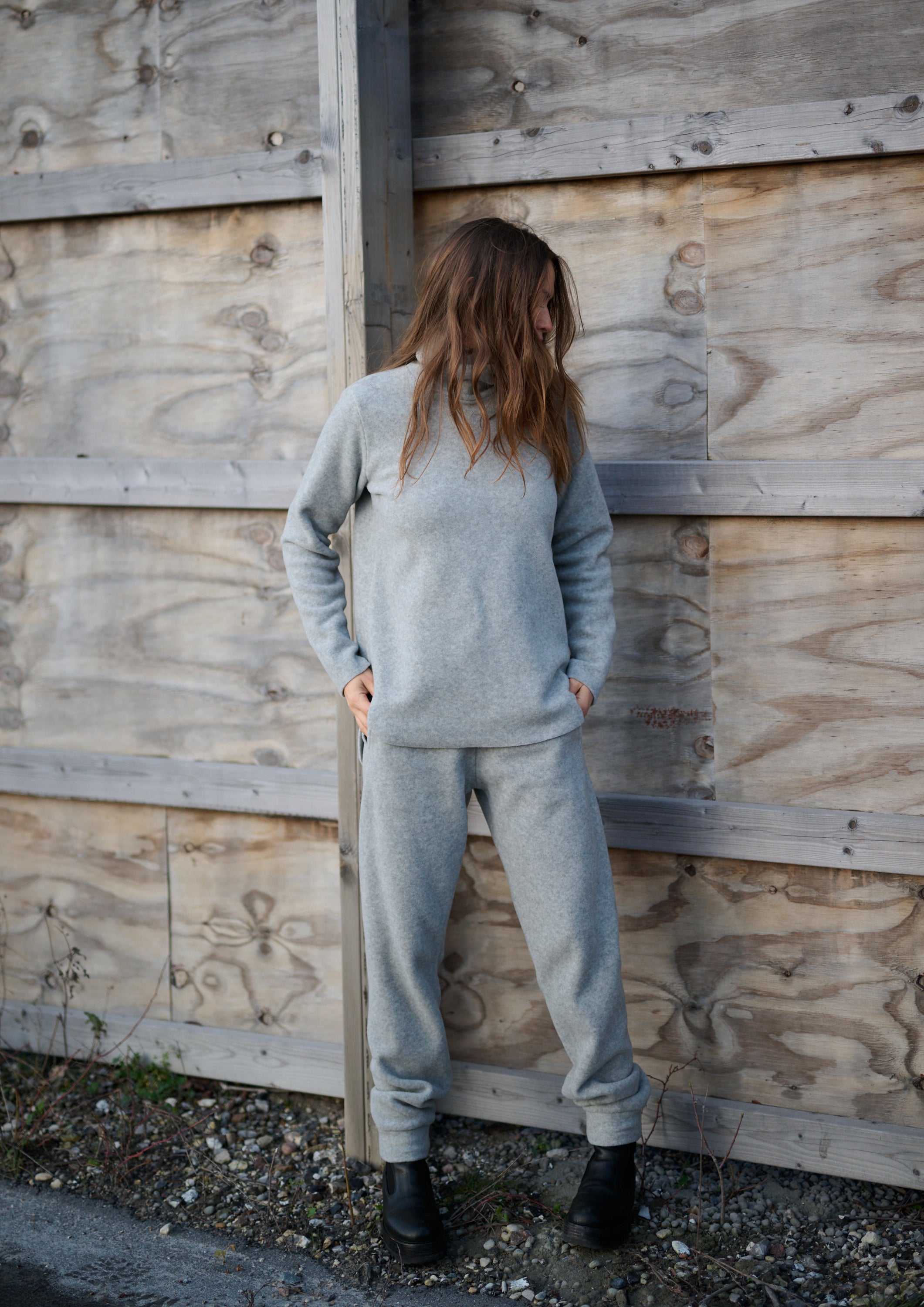 HENRIETTE STEFFENSEN COPENHAGEN BLUSE MIT HOHE HALS - 1348 BLUSER LIGHT GREY 876