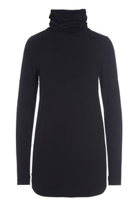 BLUSE MIT HOHE HALS - 96073 - BLACK
