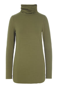 BLUSE MIT HOHE HALS - 96073 - MOSS