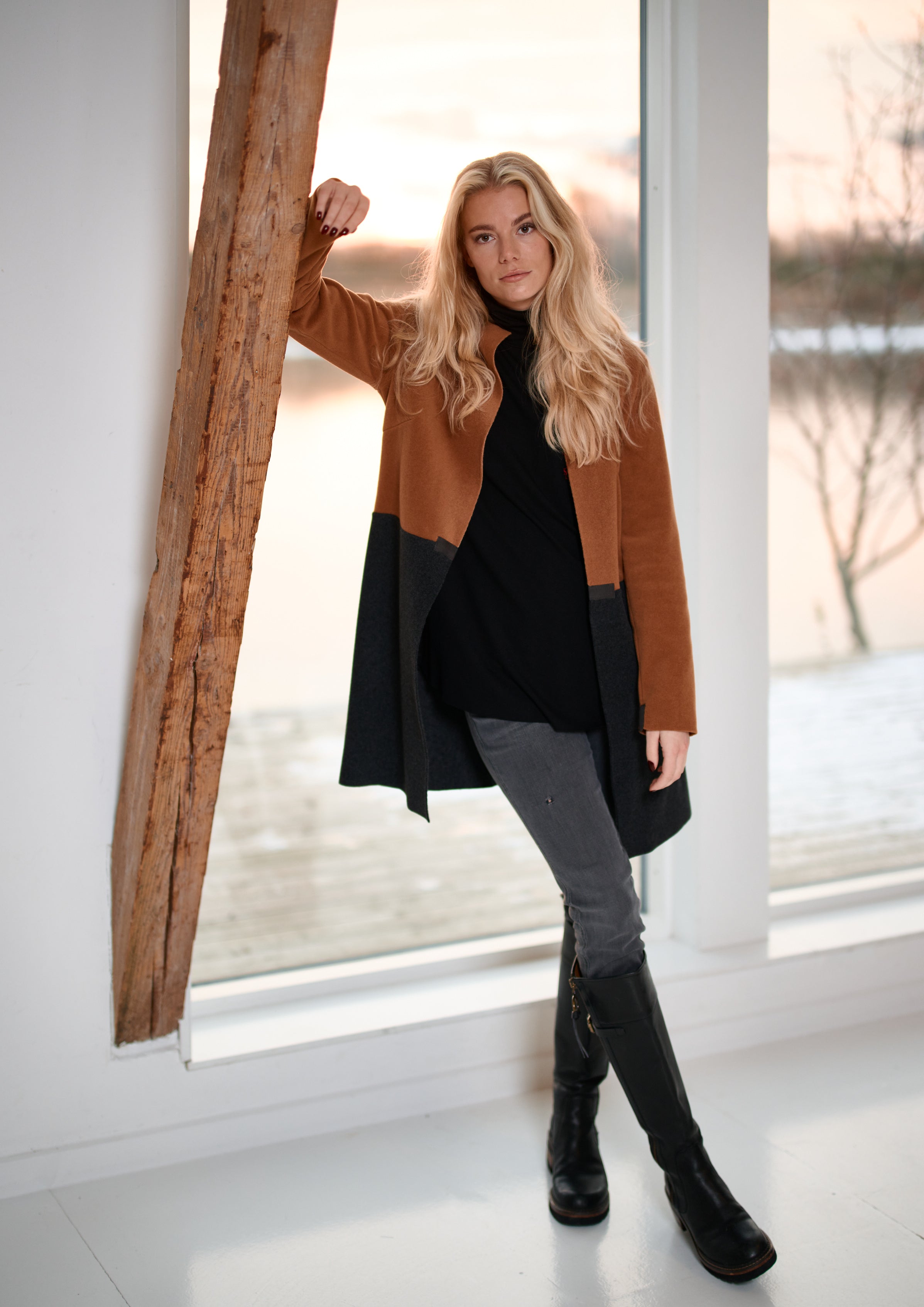 HENRIETTE STEFFENSEN COPENHAGEN BLUSE MIT HOHE HALS - 96077 BLUSER BLACK 900