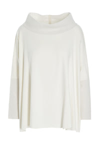 BLUSE MIT OFFENEM HALS - 1319MIX - OFF WHITE