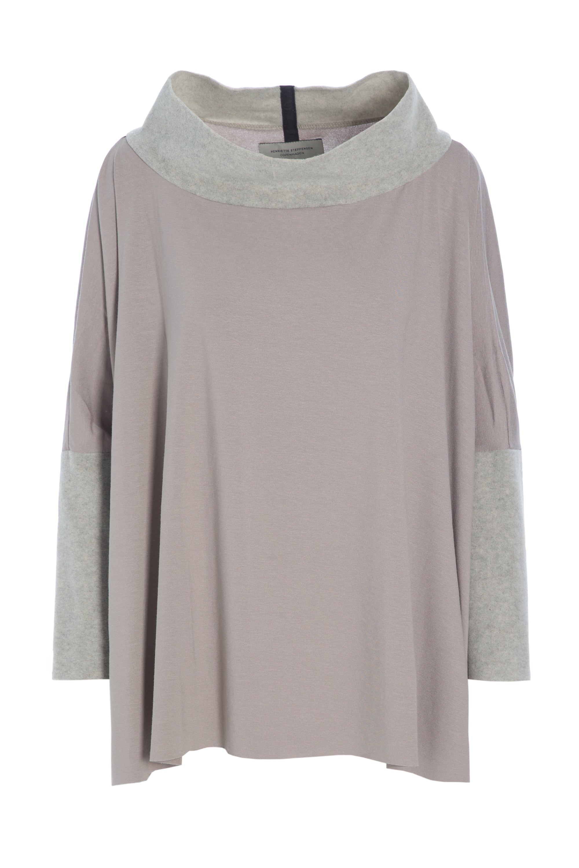 HENRIETTE STEFFENSEN COPENHAGEN BLUSE MIT OFFENEM HALS - 1319MIX  SAND/SAND 812