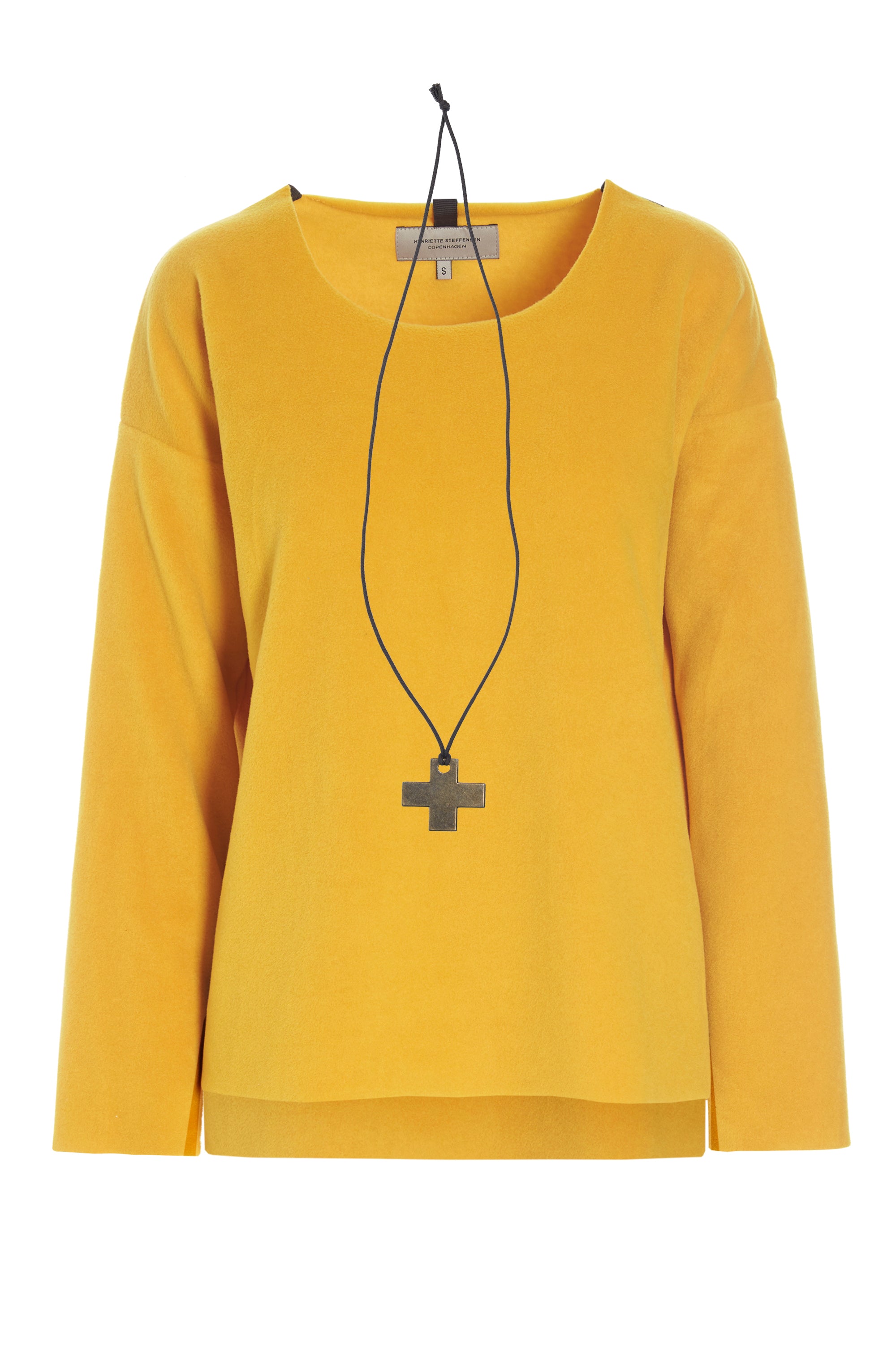 HENRIETTE STEFFENSEN COPENHAGEN BLUSE MIT RUNDEM HALS - 1355 BLUSER SAFRAN 701