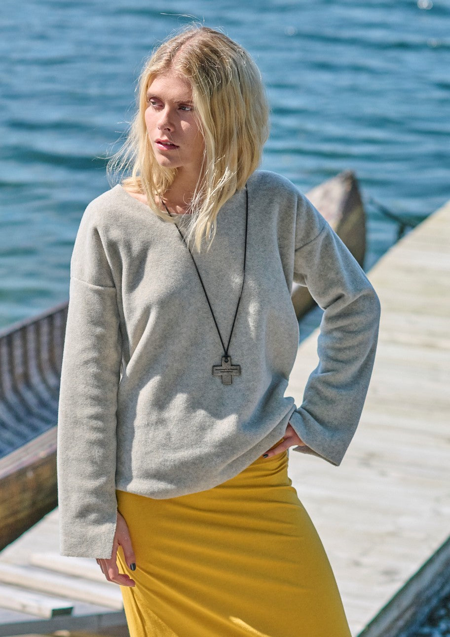 HENRIETTE STEFFENSEN COPENHAGEN BLUSE MIT RUNDEM HALS - 1355 BLUSER SAND 805