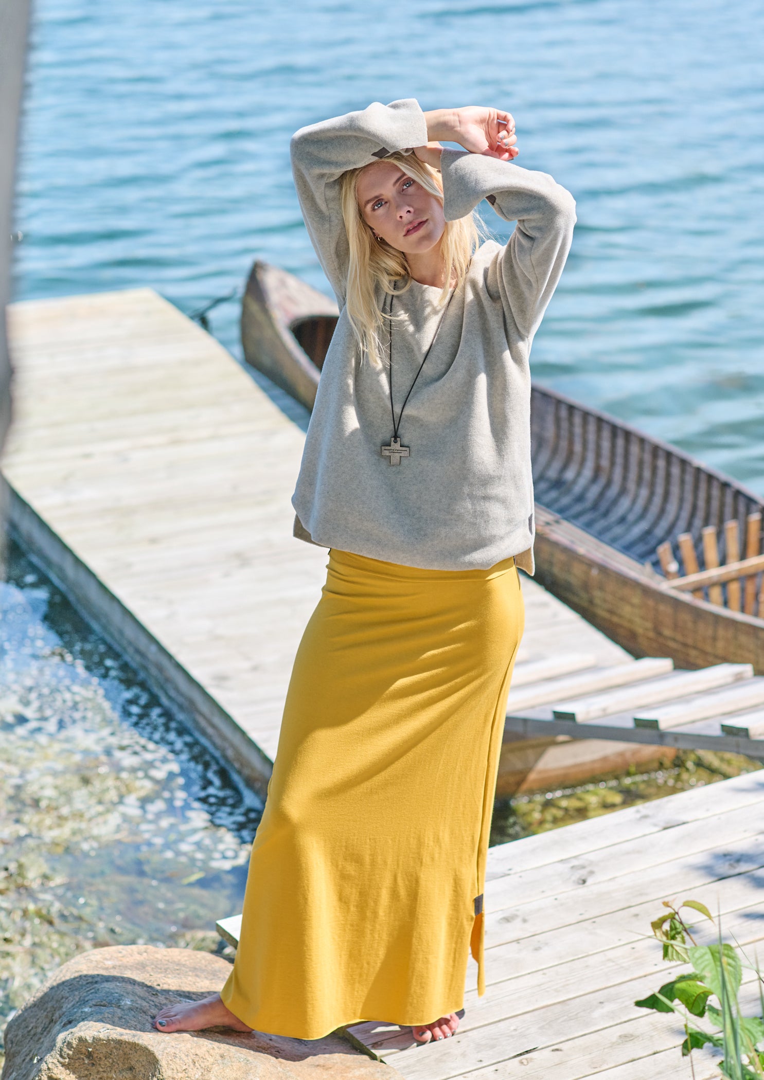 HENRIETTE STEFFENSEN COPENHAGEN BLUSE MIT RUNDEM HALS - 1355 BLUSER SAND 805