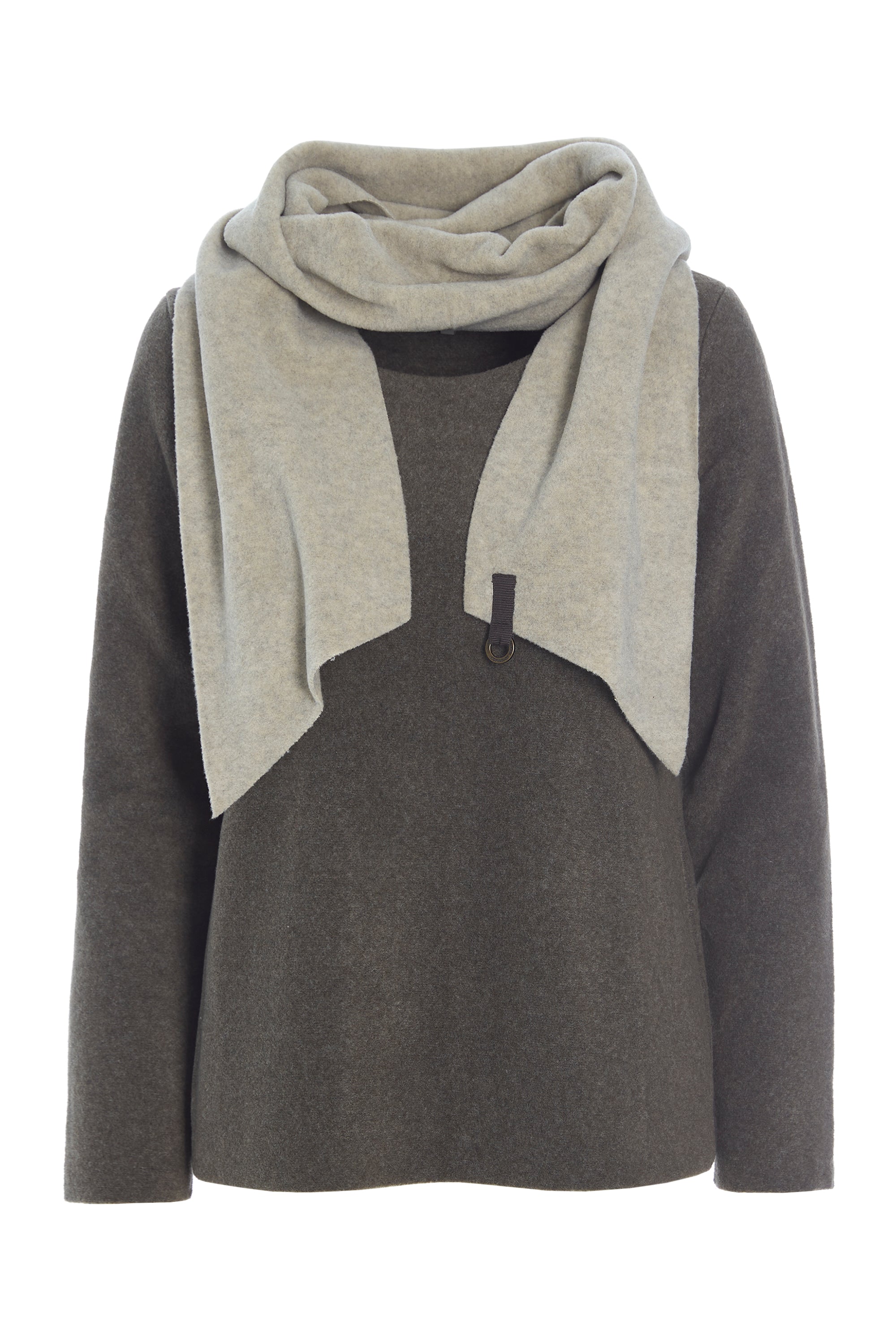 HENRIETTE STEFFENSEN COPENHAGEN BLUSE MIT SCHAL - 1325 BLUSER BARK/SAND 646