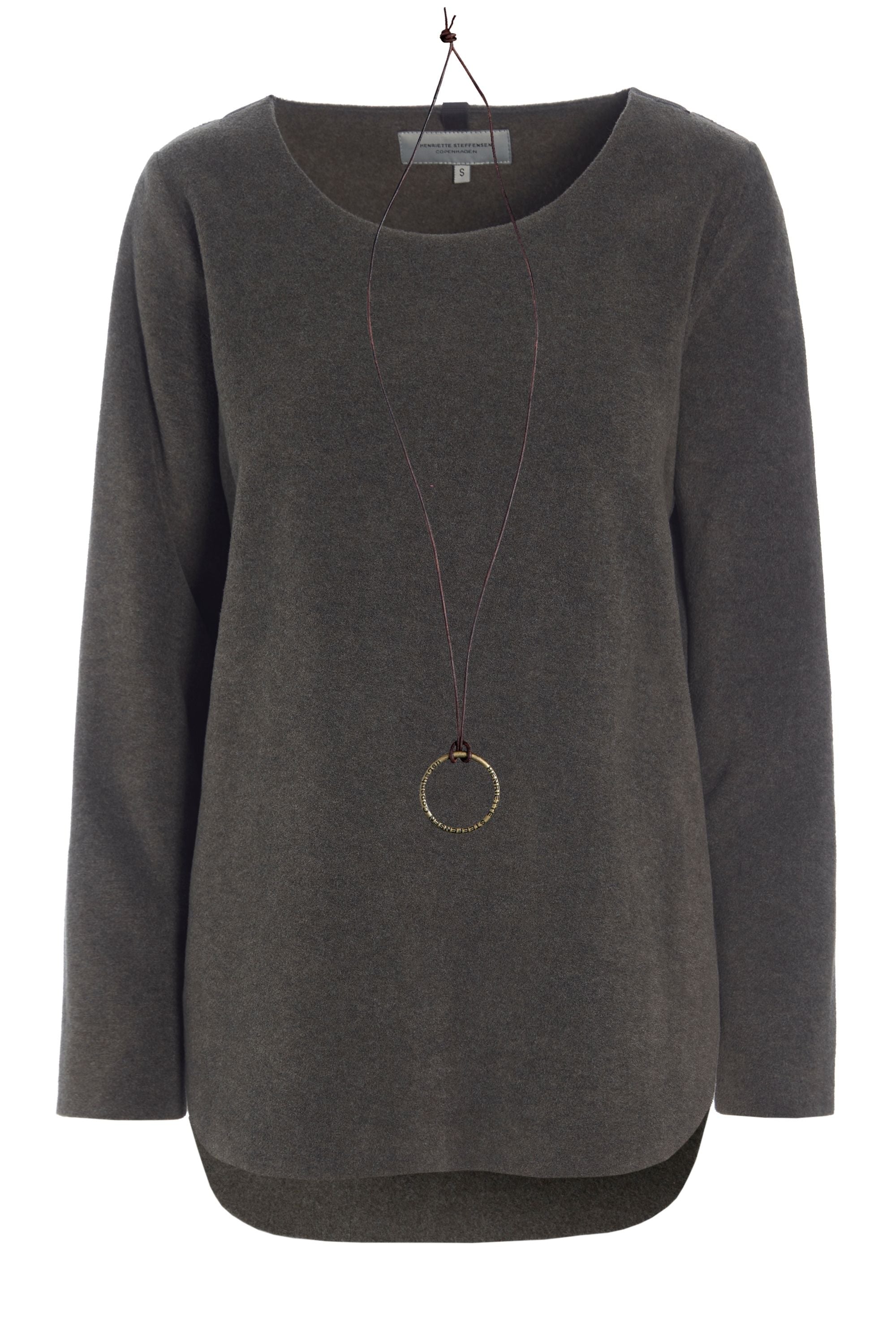 HENRIETTE STEFFENSEN COPENHAGEN BLUSE MIT SIGANTUR HALSSCHMUCK - 1332 BLUSER BARK 320