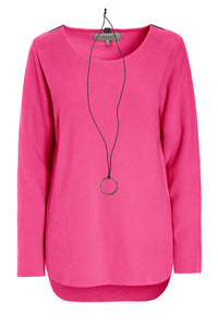 BLUSE MIT SIGANTUR HALSSCHMUCK - 1332 - PINK
